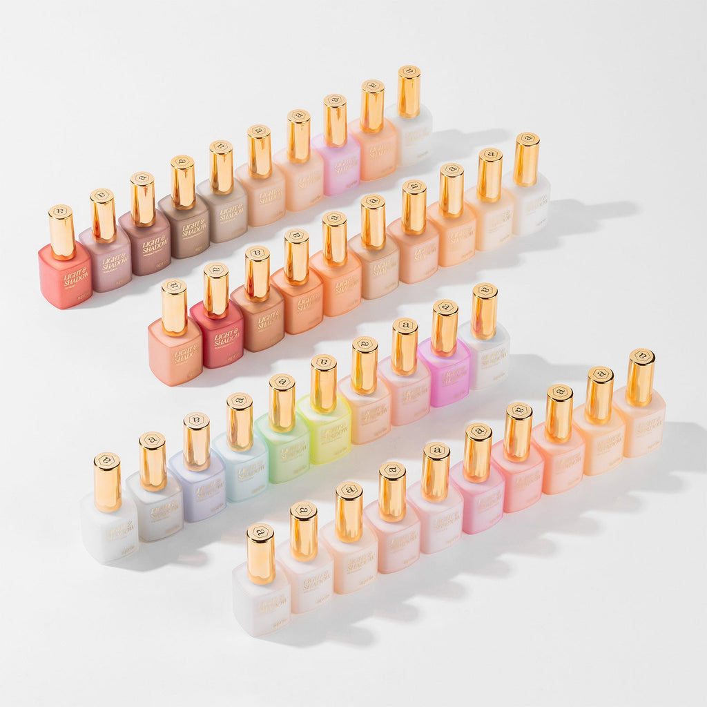 Light & Shadow Collection - 40pcs Sheer Gel Colors, 10ml