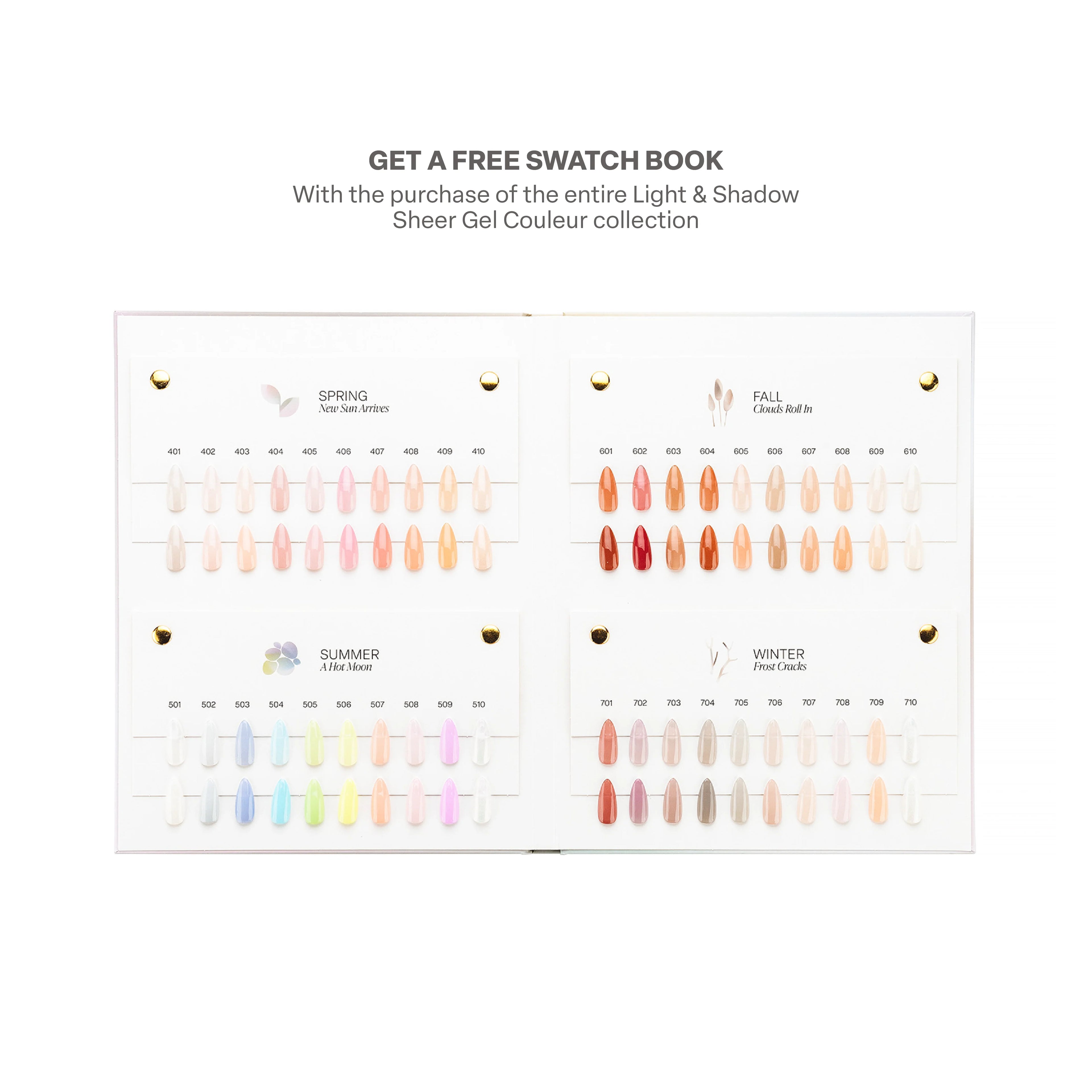 Light & Shadow Collection - 40pcs Sheer Gel Colors, 10ml