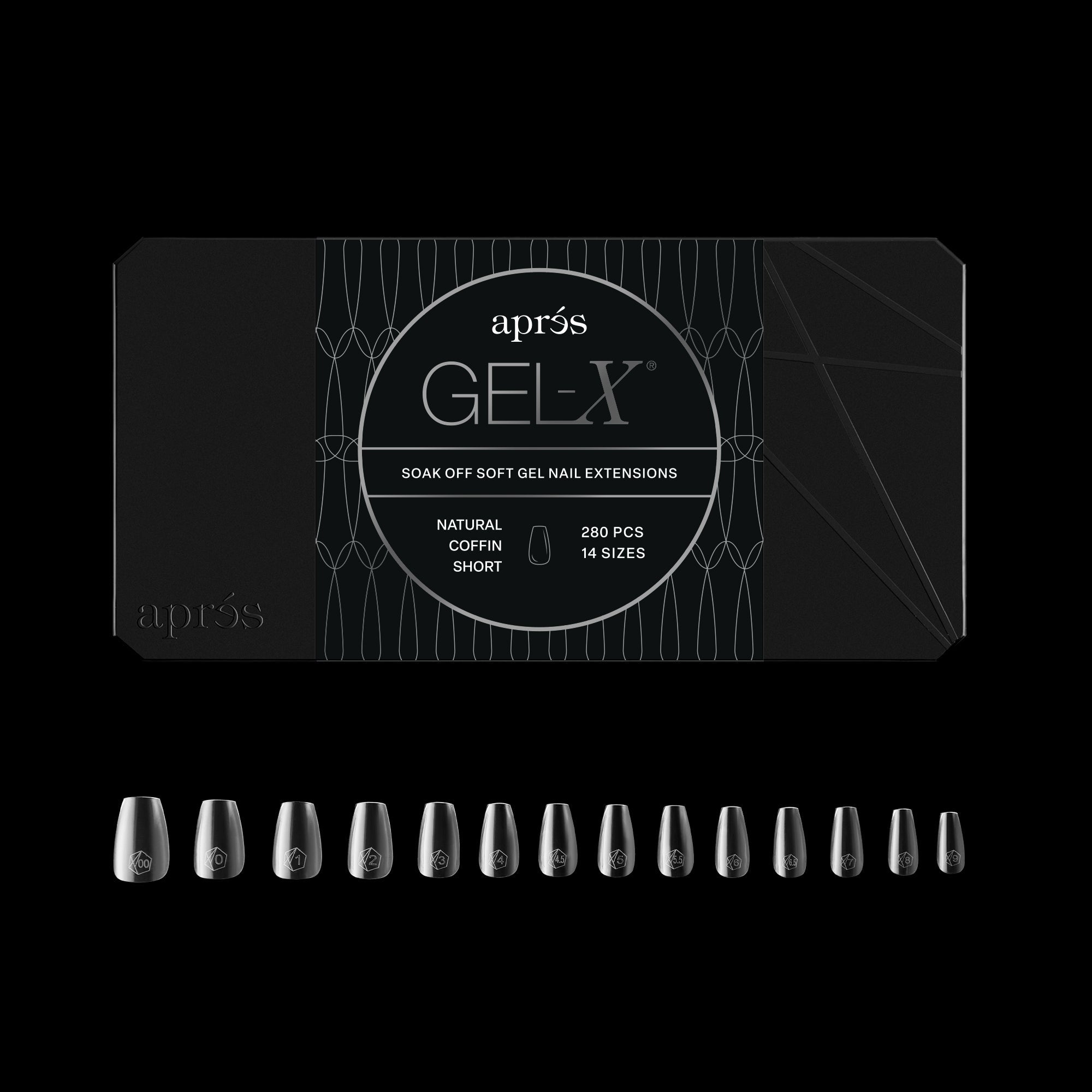 Gel-X® Natural Coffin Short Box of Tips - Mini (280pcs)