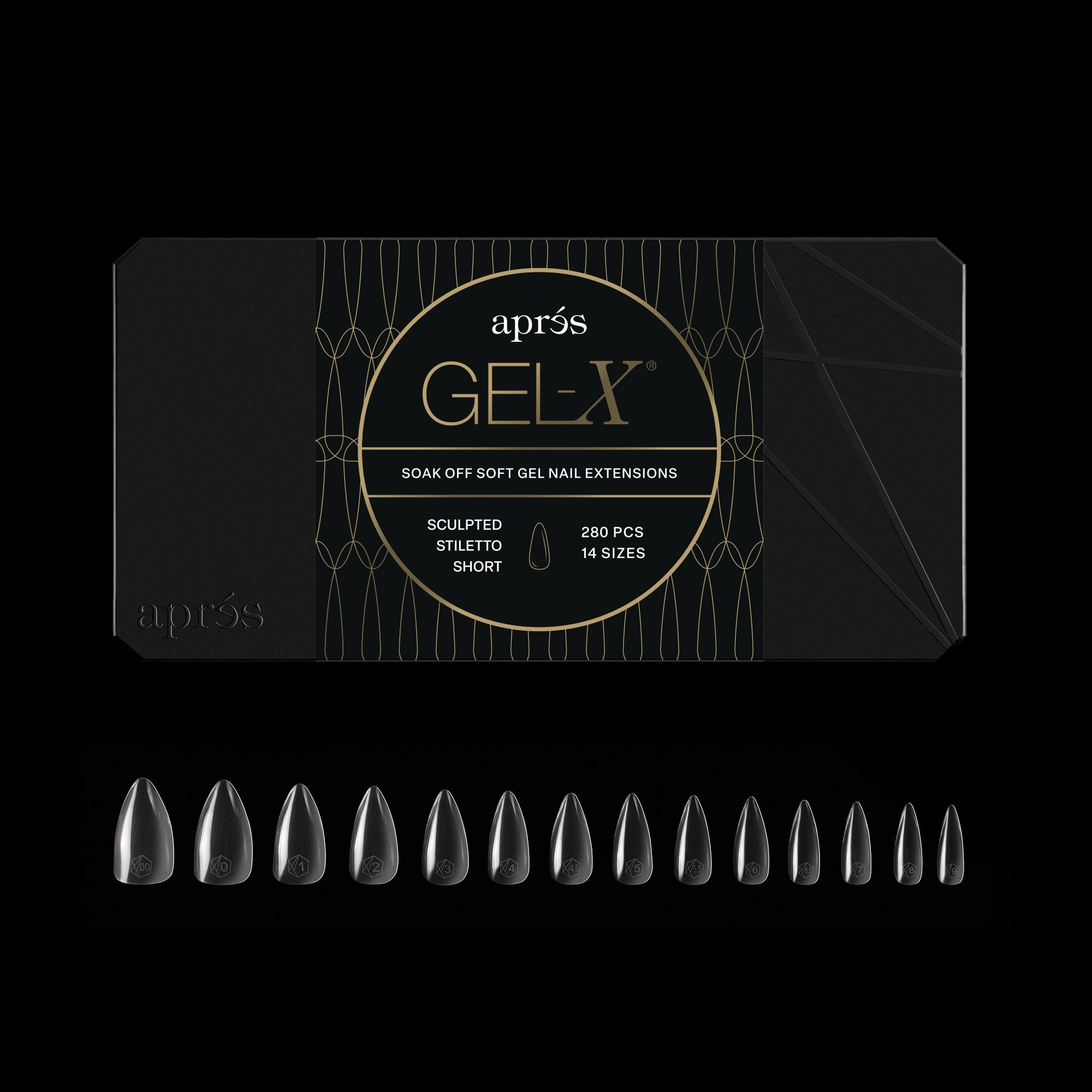 Gel-X® Sculpted Stiletto Short Box of Tips - Mini (280pcs)