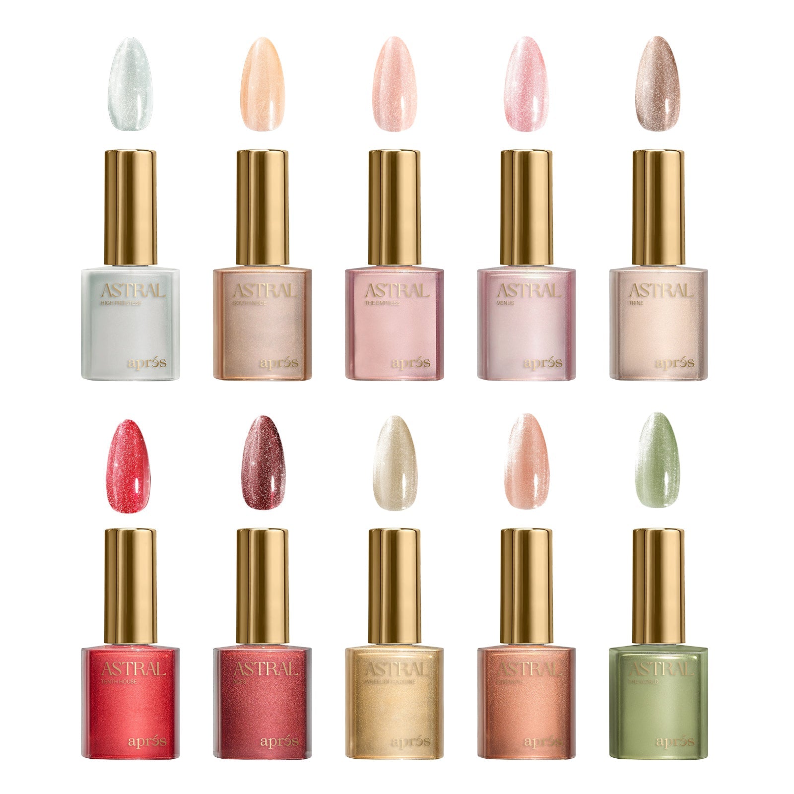 Velvet Cat Eye - Astral Gel Couleur, 10pcs Set