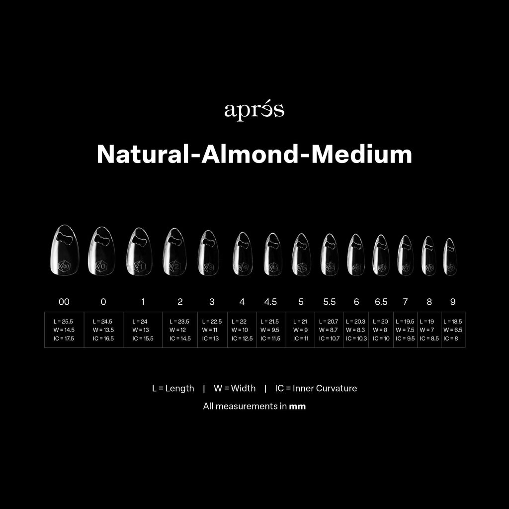 Hello Kitty® x Aprés Gel-X® Natural Almond Medium Bow Cut Out Box of Tips (280pcs, 14 sizes)