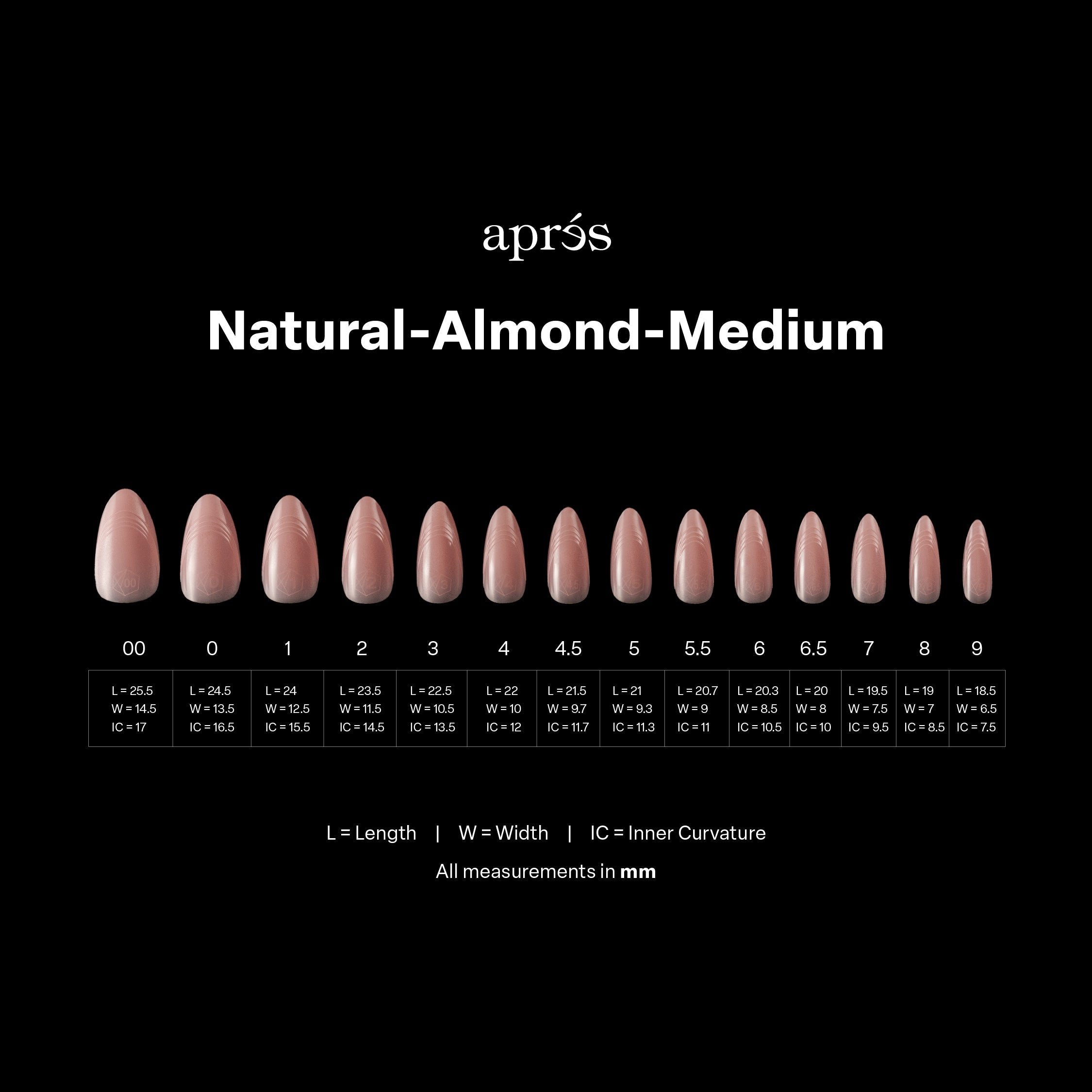 Kuromi™ x Aprés Gel-X® Neutral French Natural Almond Medium Box of Tips (280pcs, 14 Sizes)
