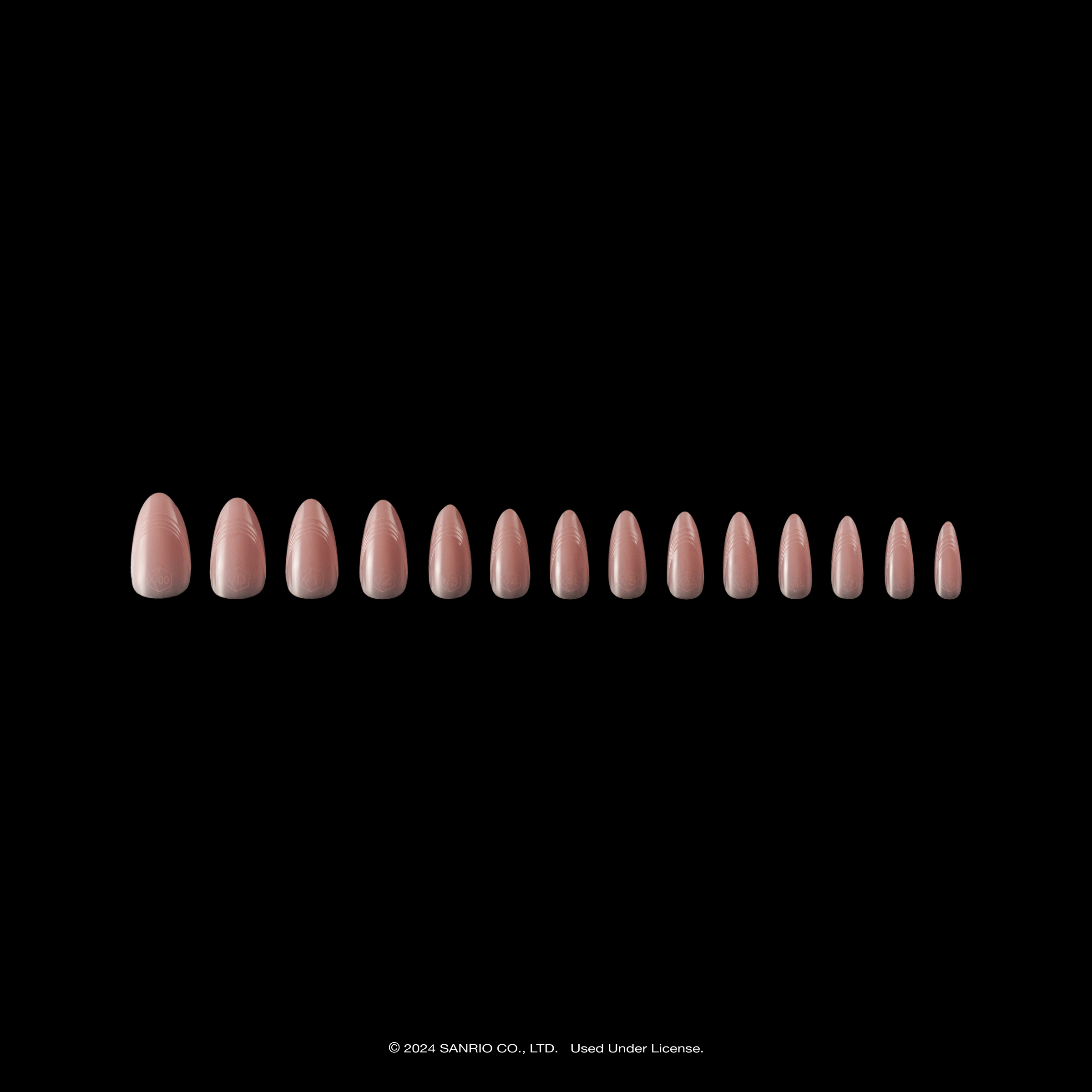 Kuromi™ x Aprés Gel-X® Neutral French Natural Almond Medium Box of Tips (280pcs, 14 Sizes)