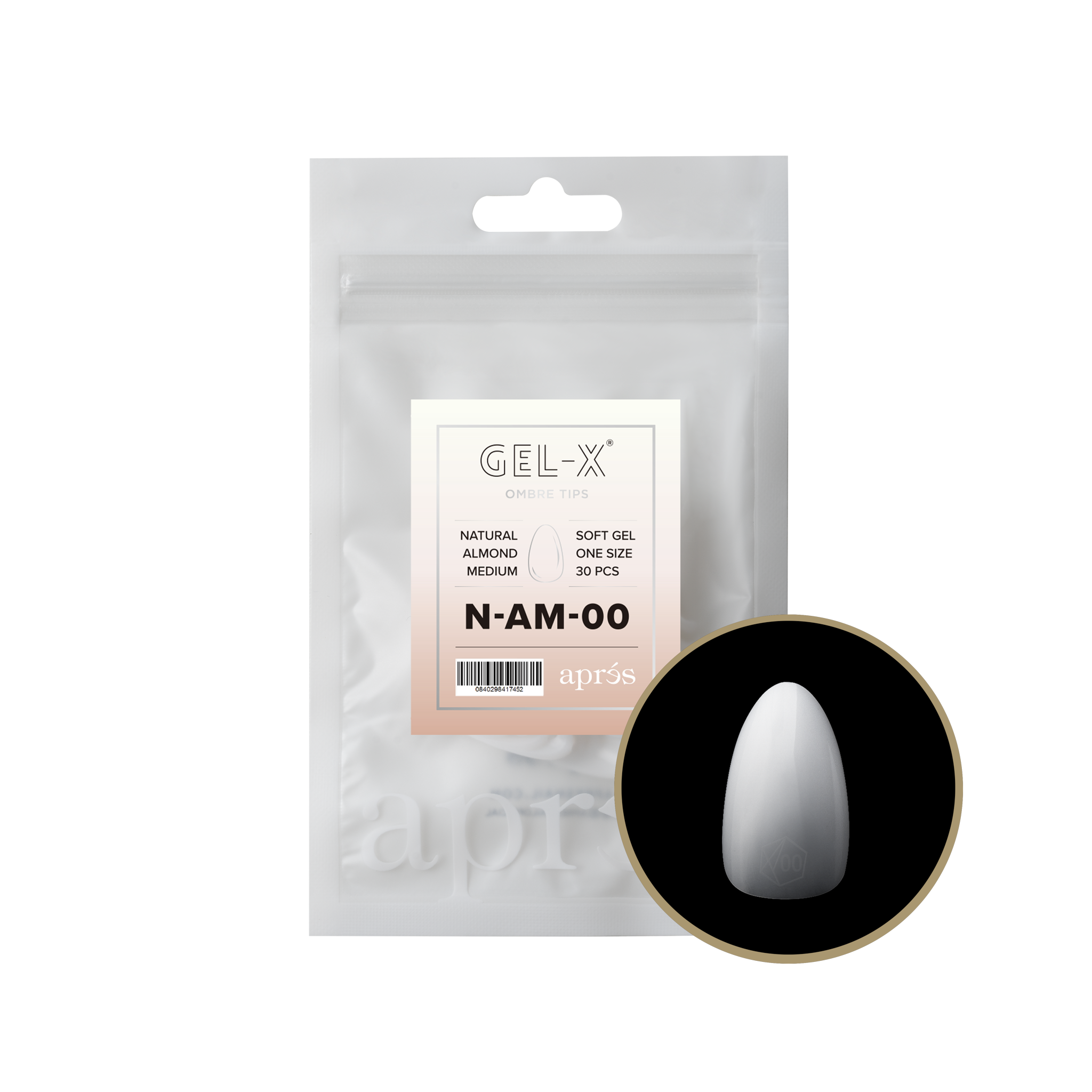 Ombré Gel-X® Natural Almond Medium Refill Bag