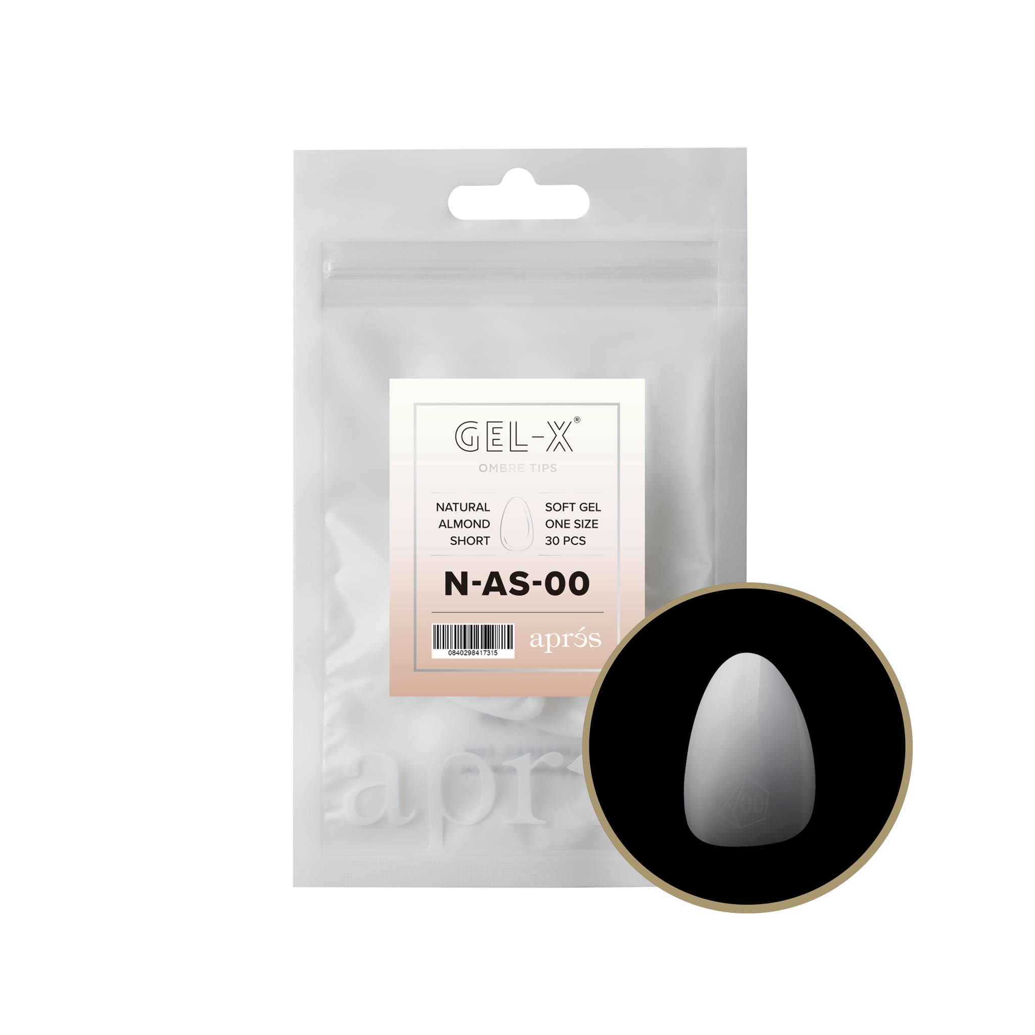 Ombré Gel-X® Natural Almond Short Refill Bag