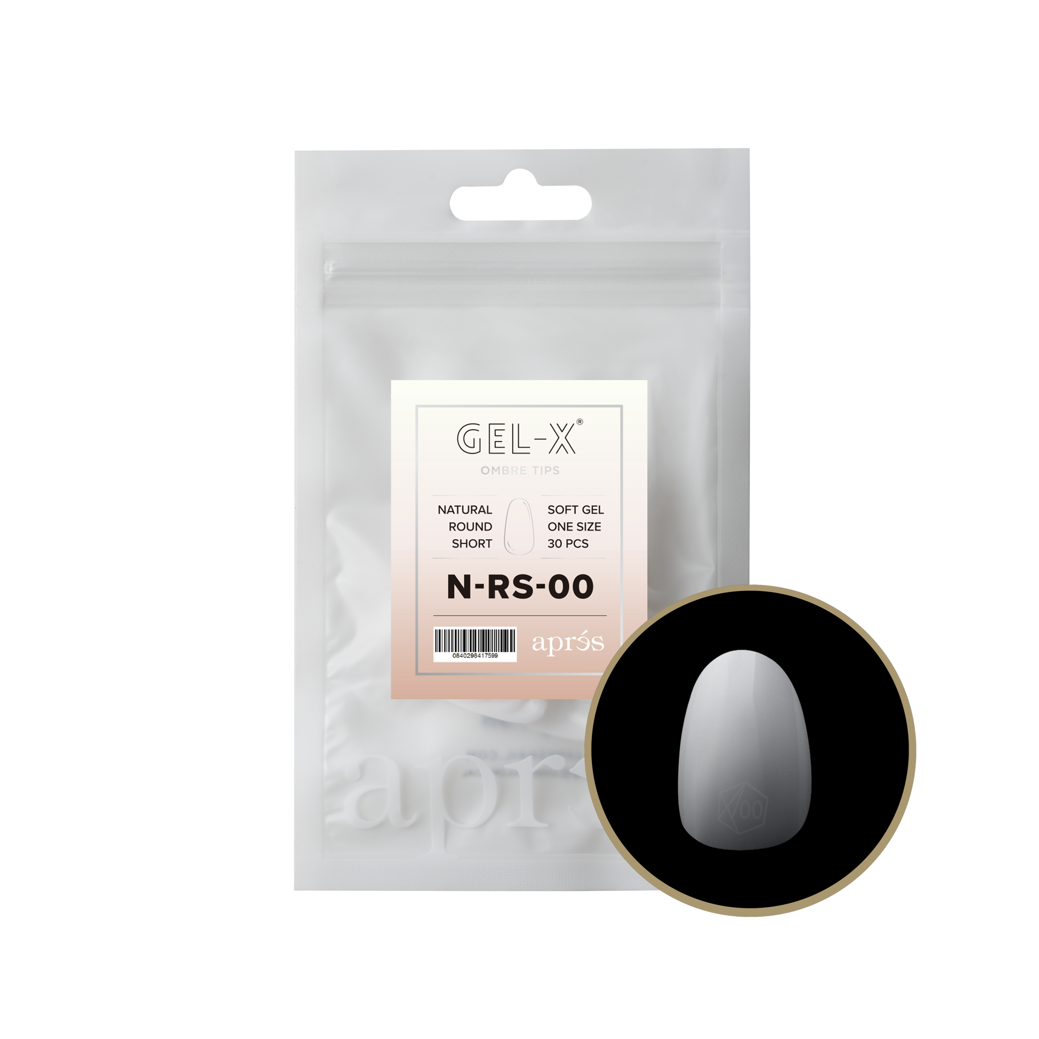 Ombré Gel-X® Natural Round Short Refill Bag