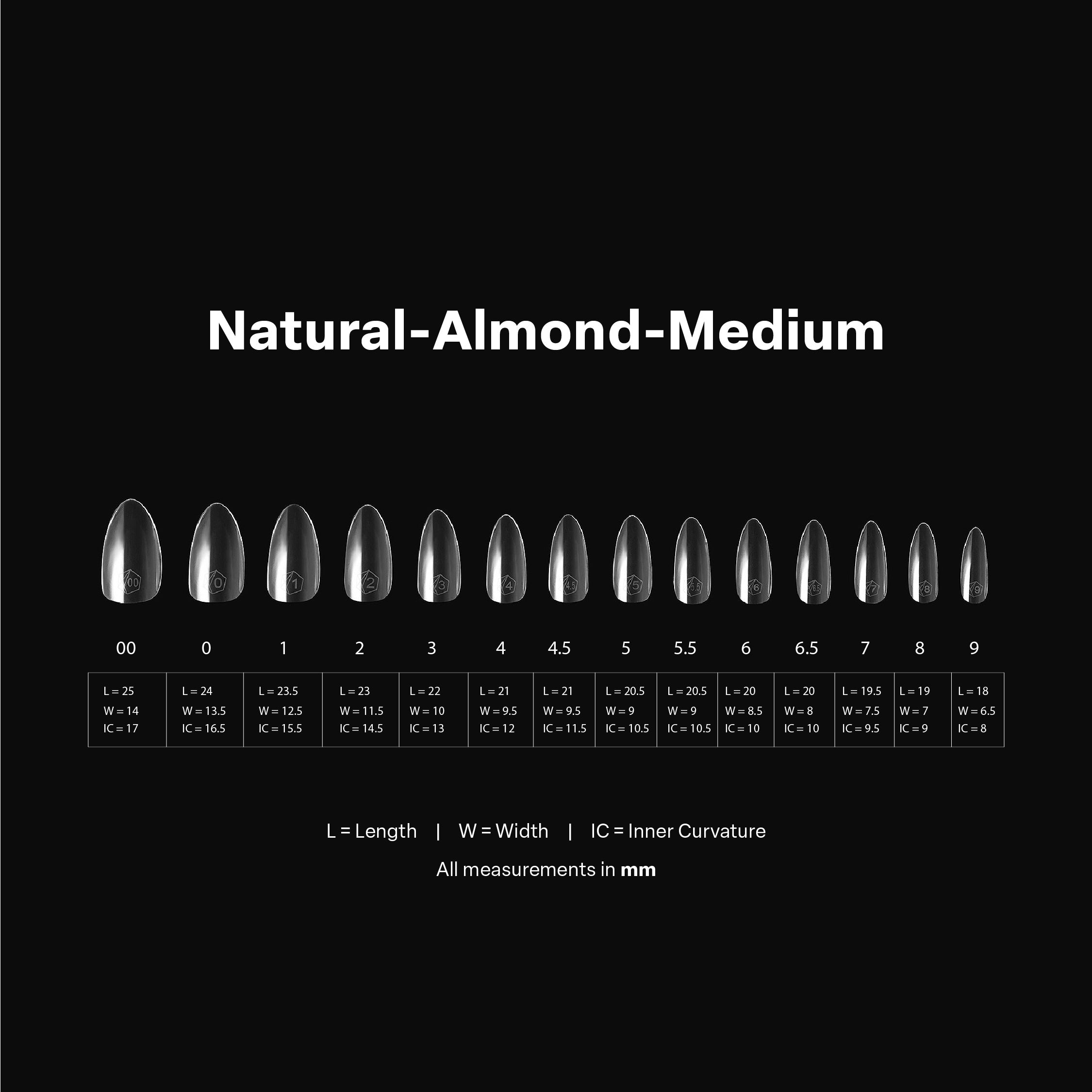 Gel-X® Natural Almond Medium Box of Tips - Pro (600pcs)