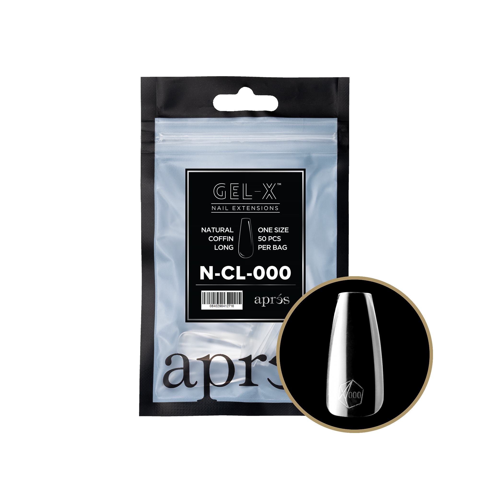 Gel-X® Natural Coffin Long Refill Bag-000