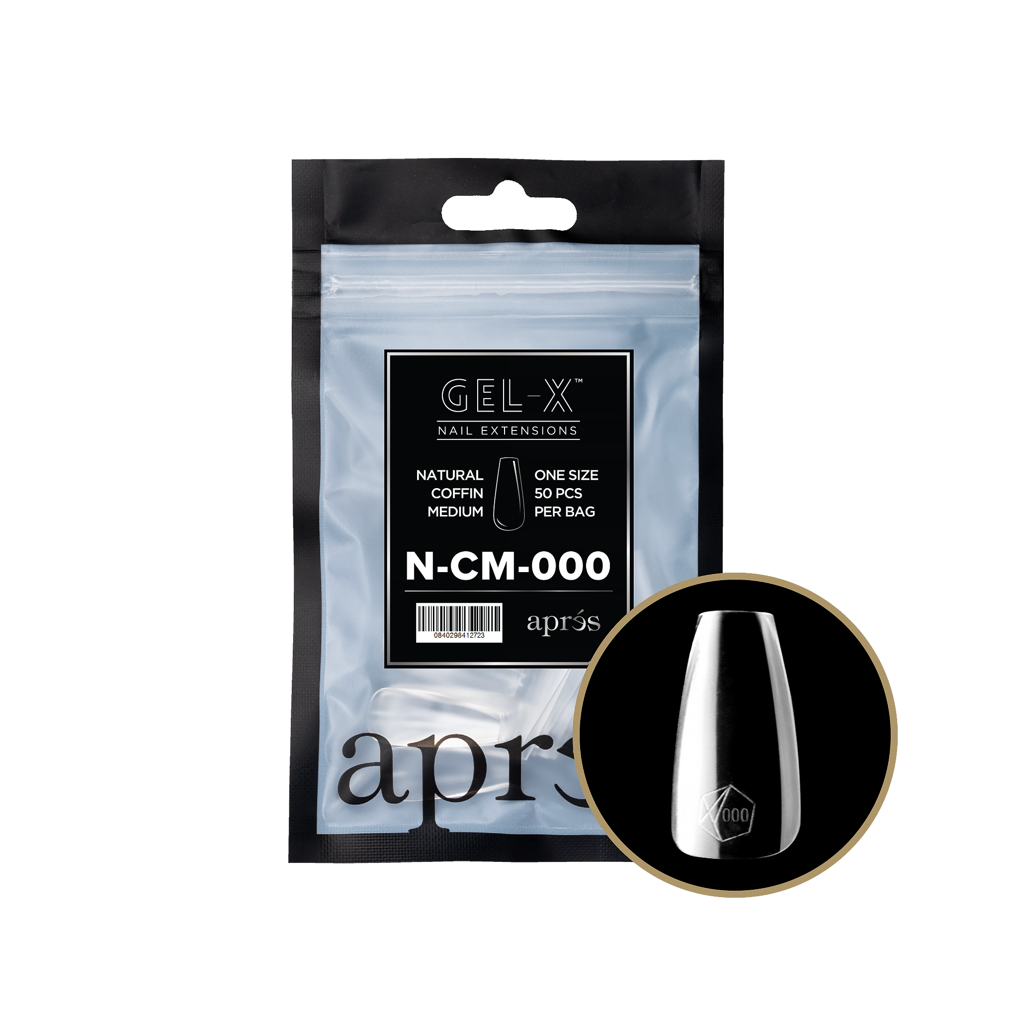Gel-X® Natural Coffin Medium Refill Bag-000