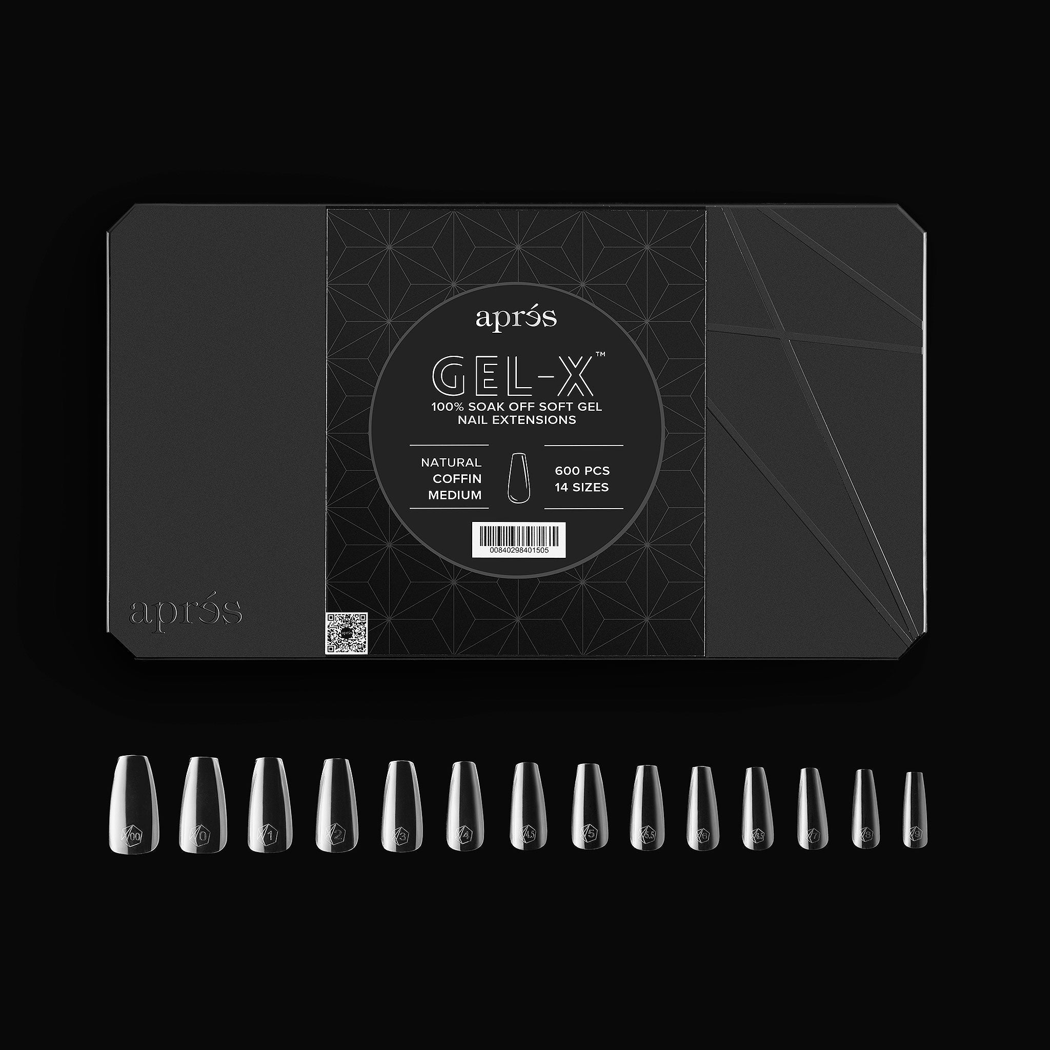Gel-X® Natural Coffin Medium Box of Tips - Pro (600pcs)