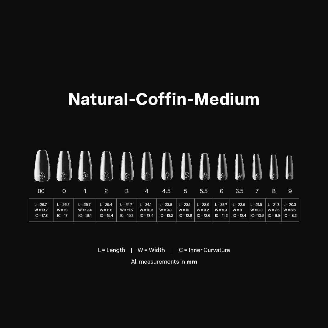 Gel-X® Natural Coffin Medium Box of Tips - Pro (600pcs)
