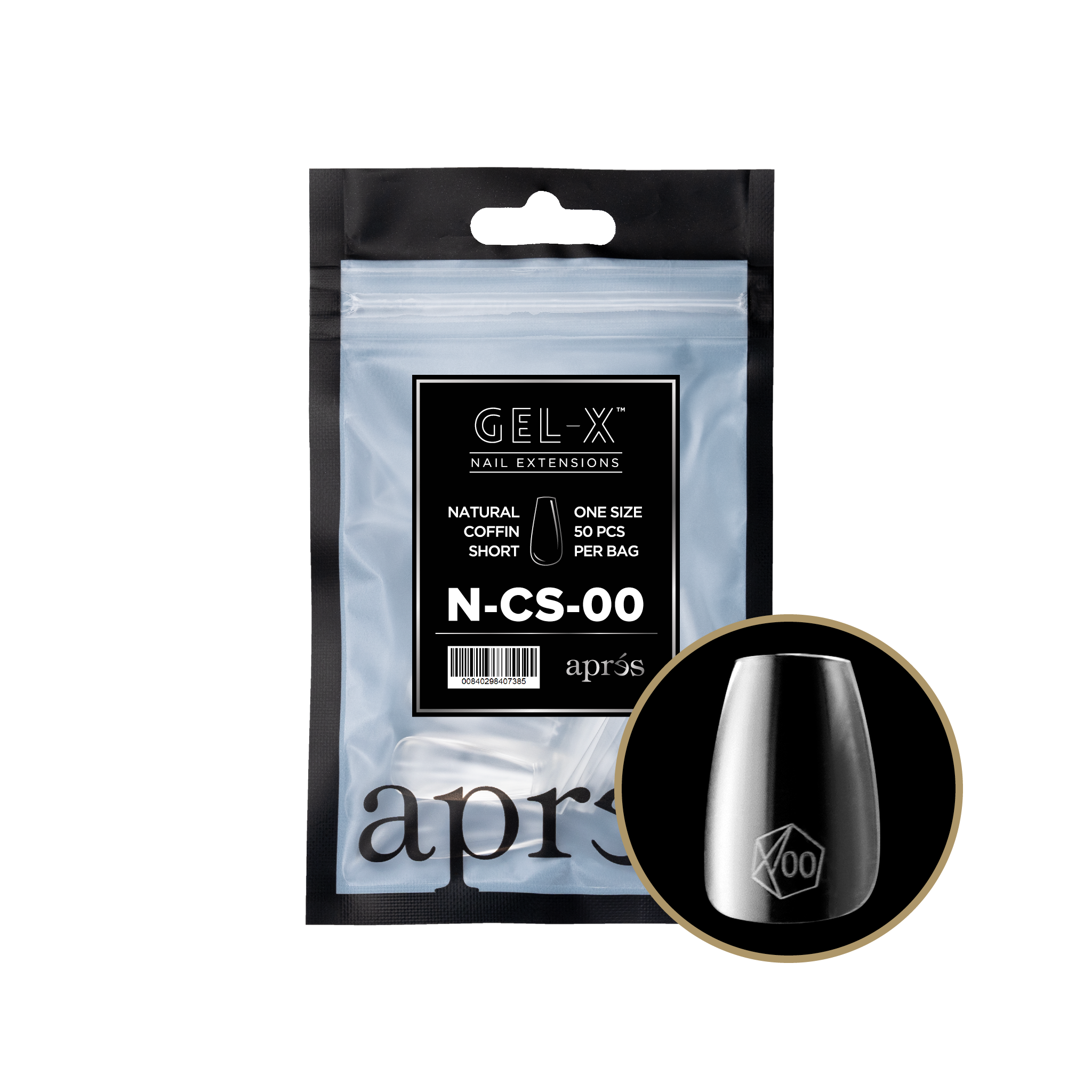 Gel-X® Natural Coffin Short Refill Bag