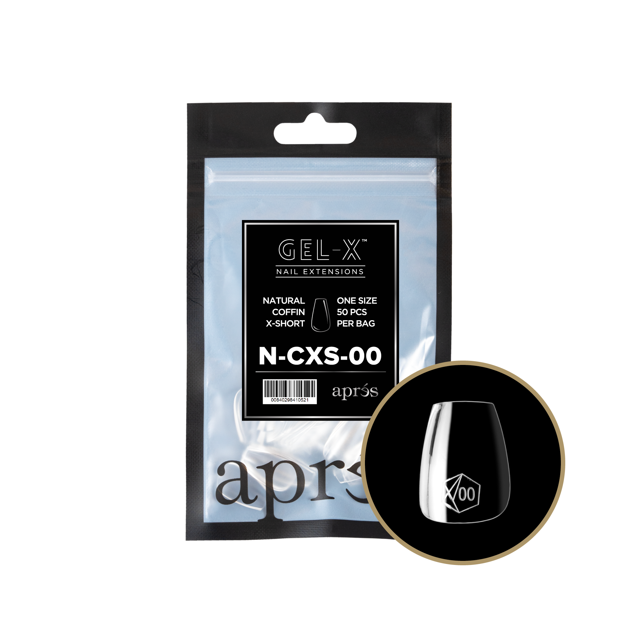 Gel-X® Natural Coffin Extra Short Refill Bag