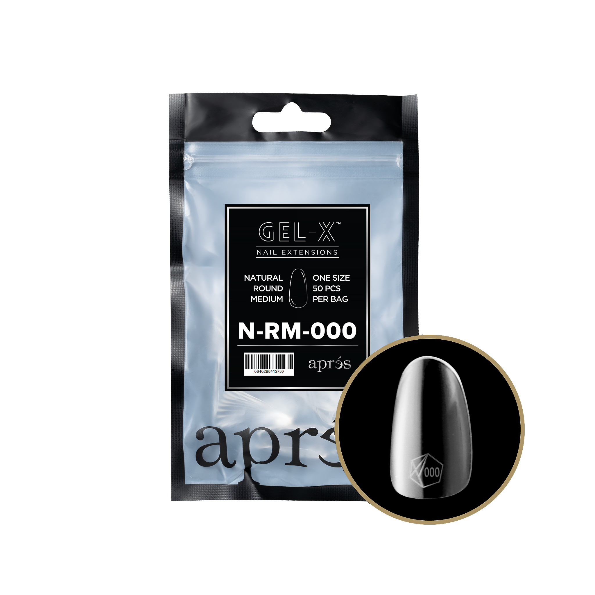 Gel-X® Natural Round Medium Refill Bag-000