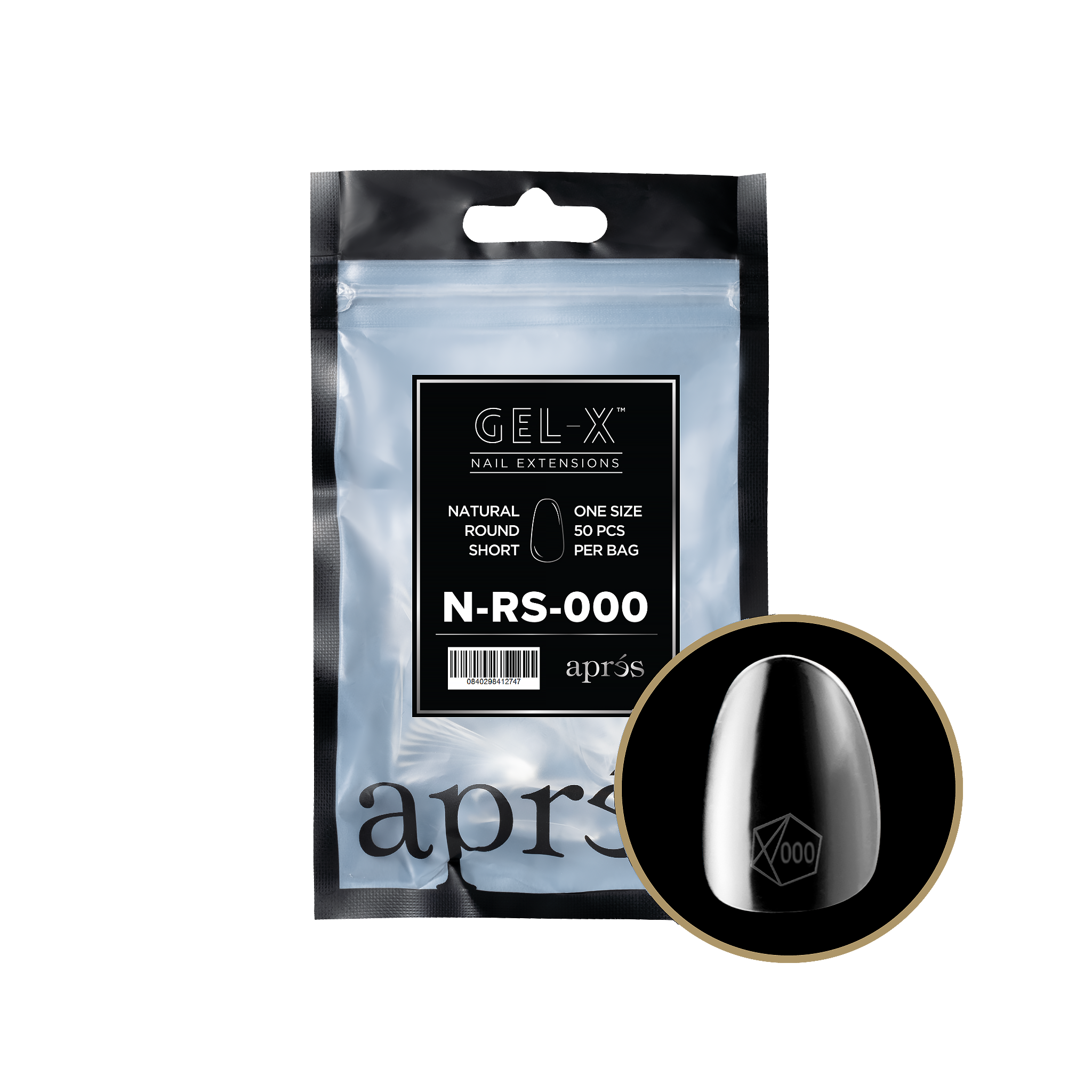 Gel-X® Natural Round Short Refill Bag-000
