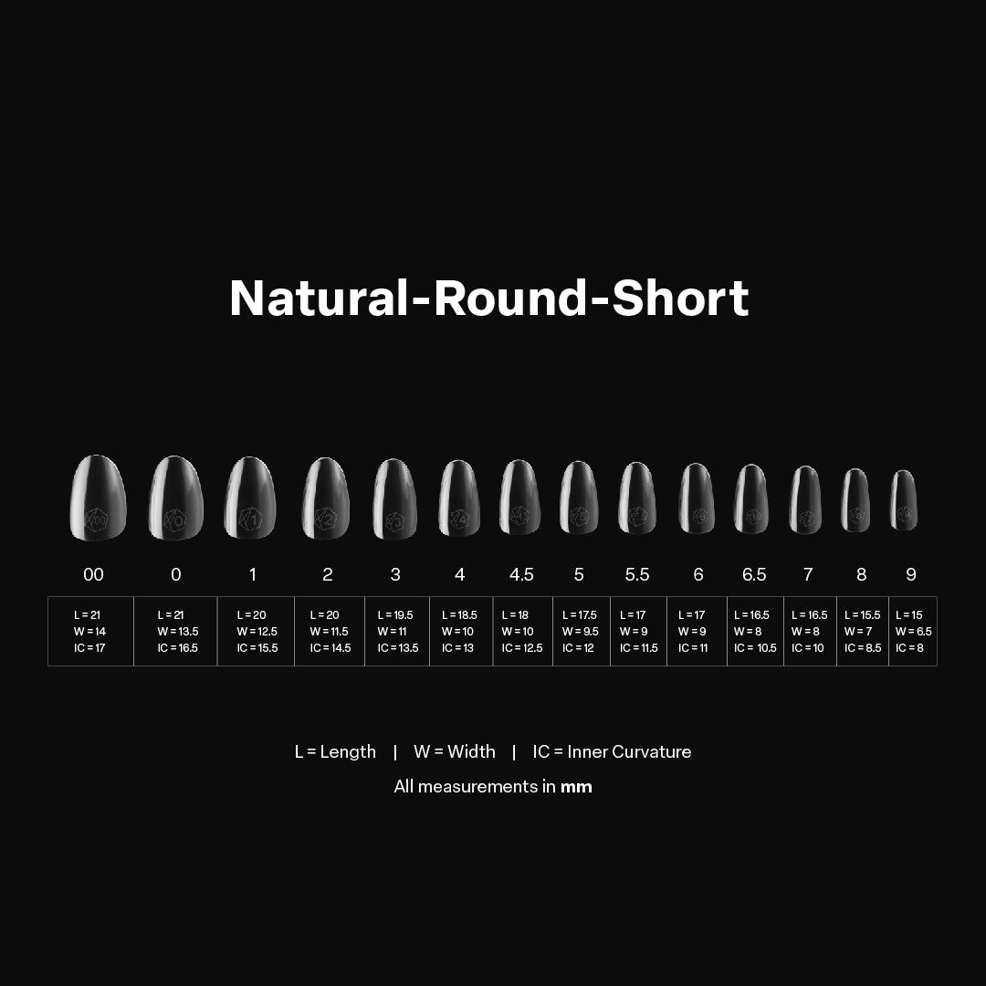 Gel-X® Natural Round Short Box of Tips - Pro (600pcs)
