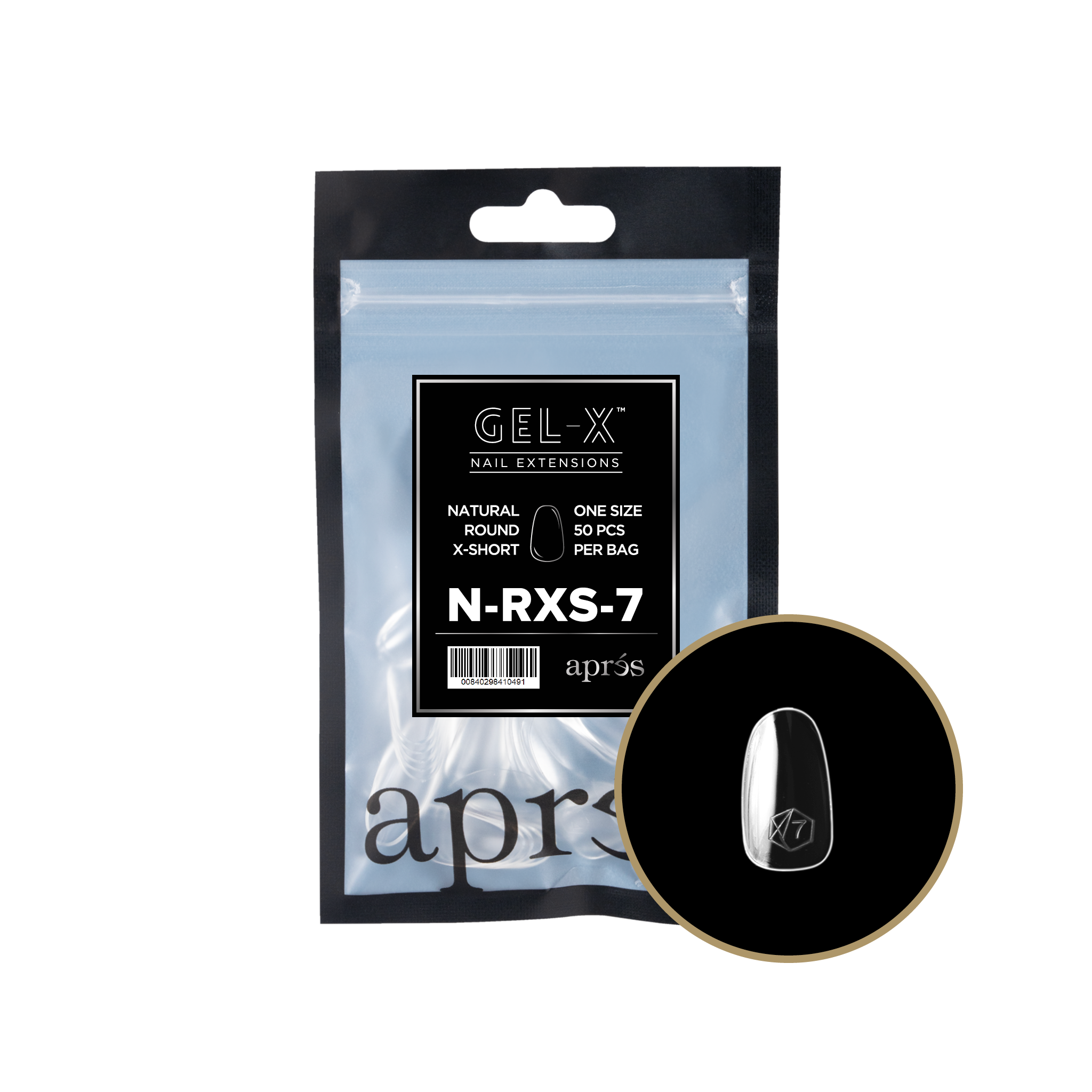 Gel-X® Natural Round Extra Short Refill Bag
