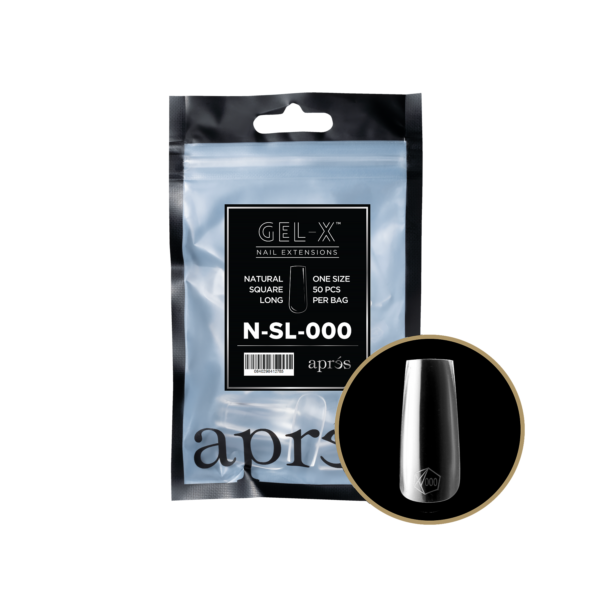 Gel-X® Natural Square Long Refill Bag-000