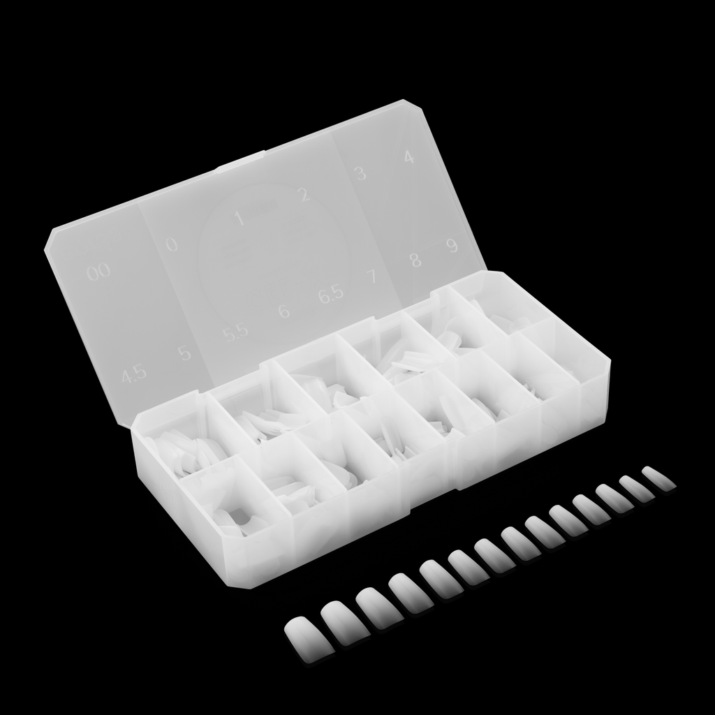 Ombré Gel-X® Natural Square Short Tip Box of Tips - (210pcs)