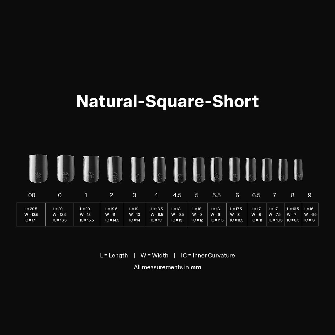 Gel-X® Natural Square Short Box of Tips - Mini (280pcs)