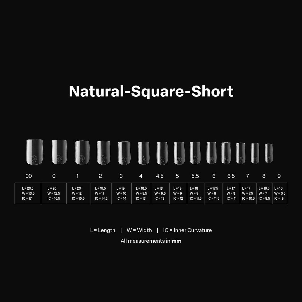 Gel-X® Natural Square Short Box of Tips - Pro (600pcs)