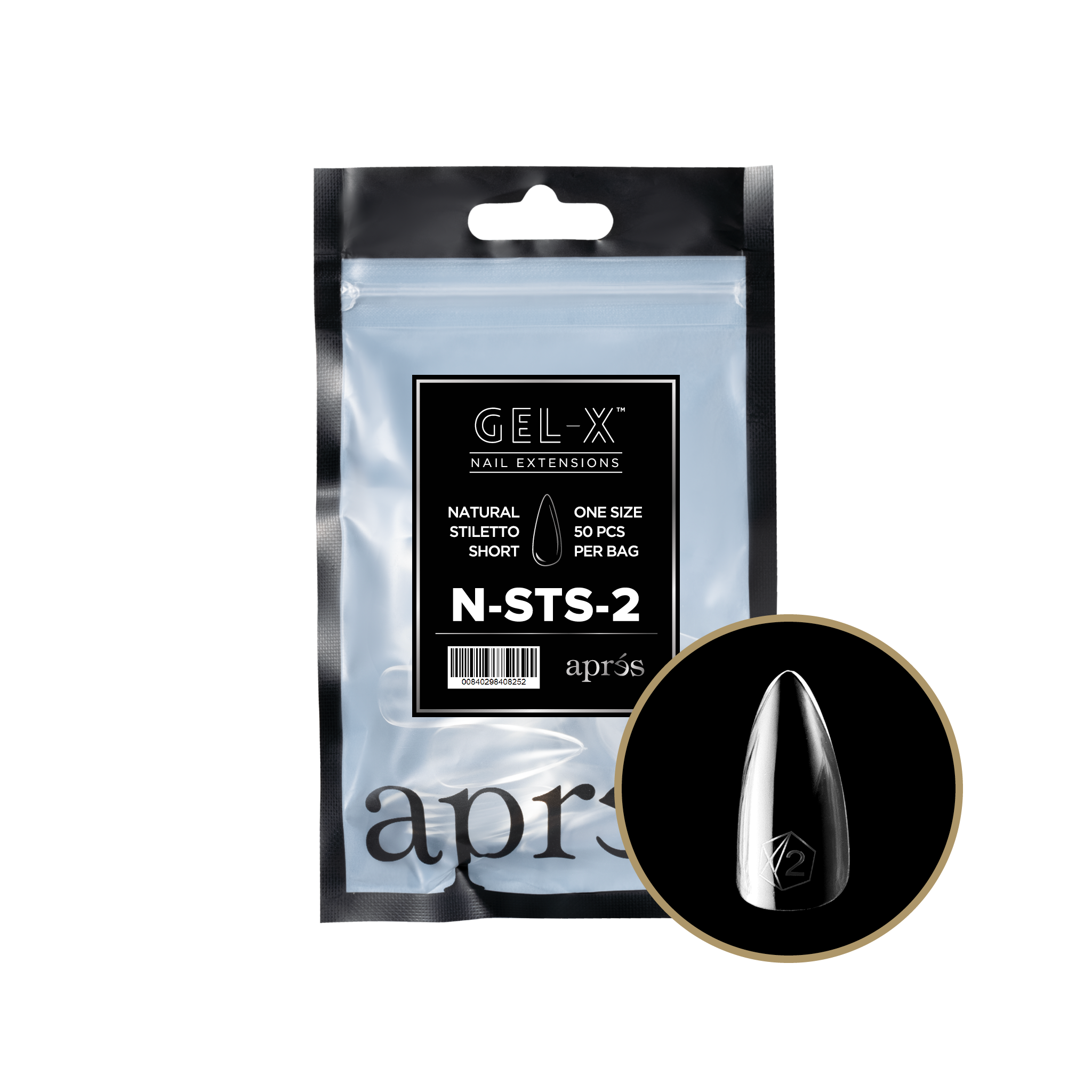 Gel-X® Natural Stiletto Short Refill Bag