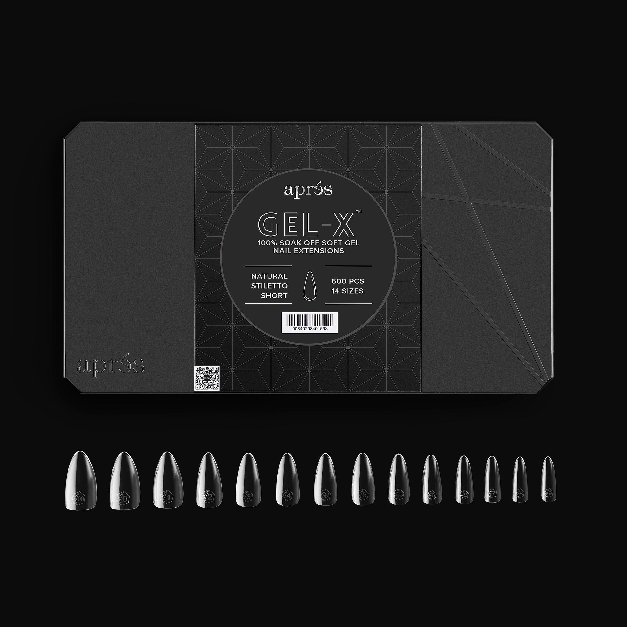 Gel-X® Natural Stiletto Short Box of Tips - Pro (600pcs)