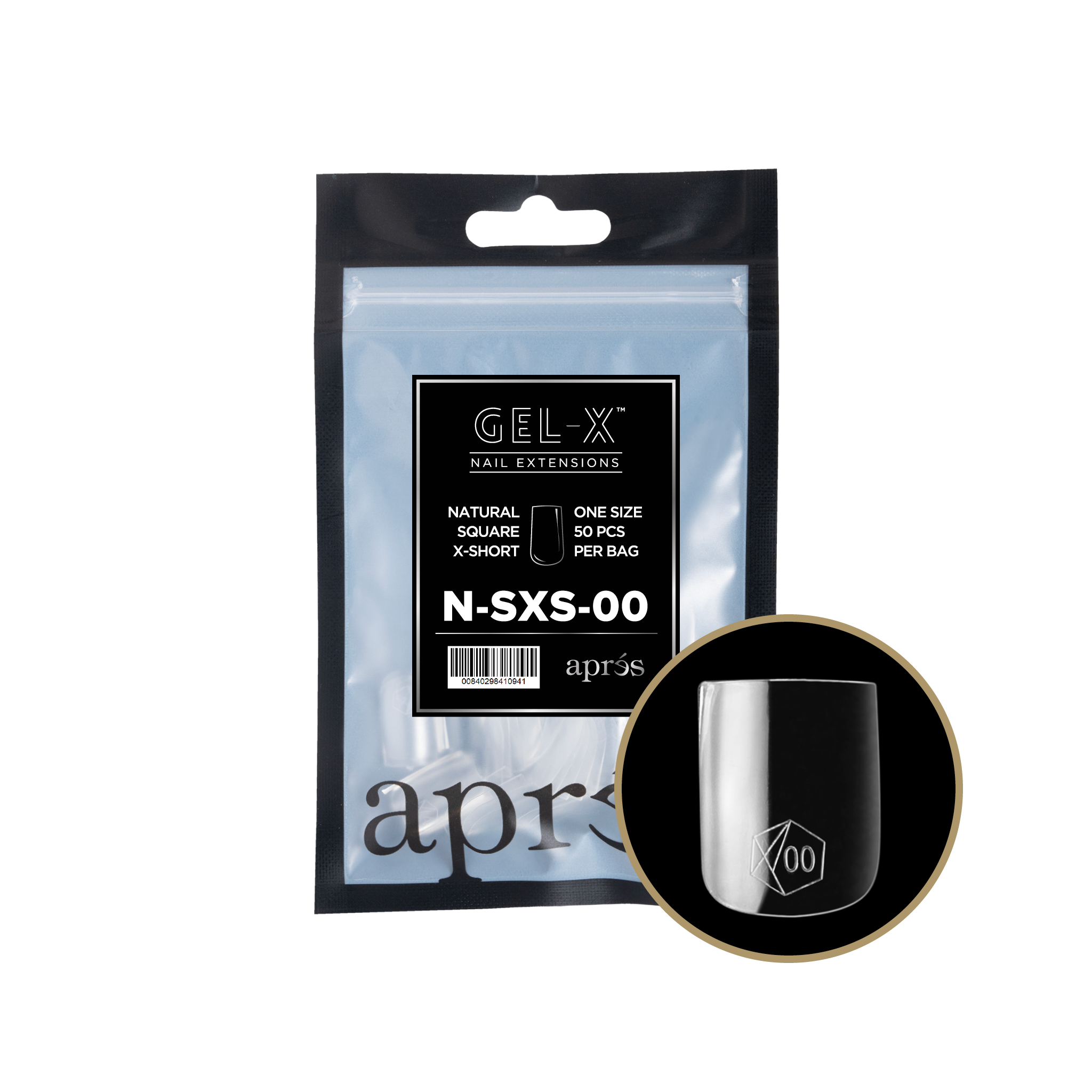 Gel-X® Natural Square Extra Short Refill Bag