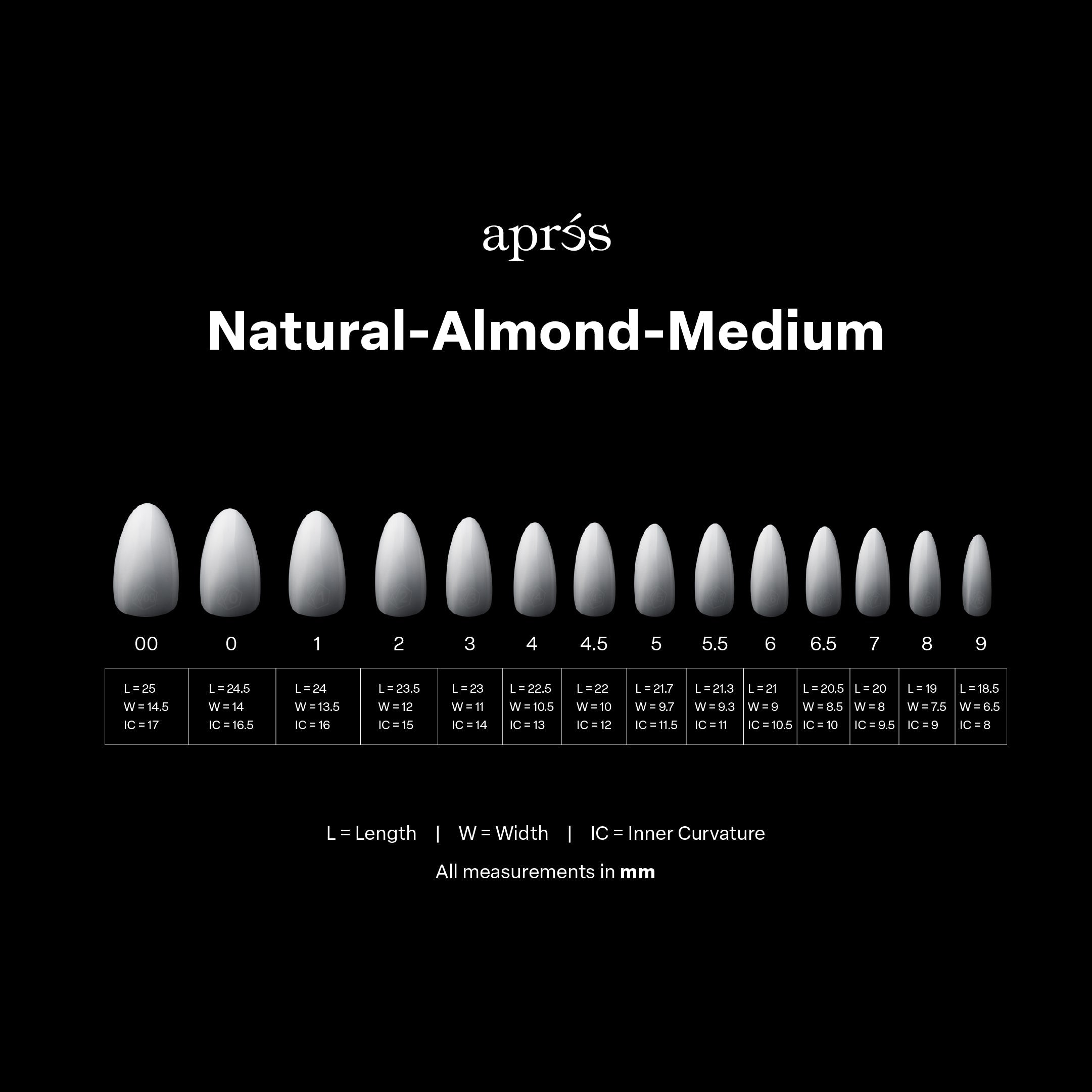 Ombré Gel-X® Natural Almond Medium Tip Box of Tips - (210pcs)