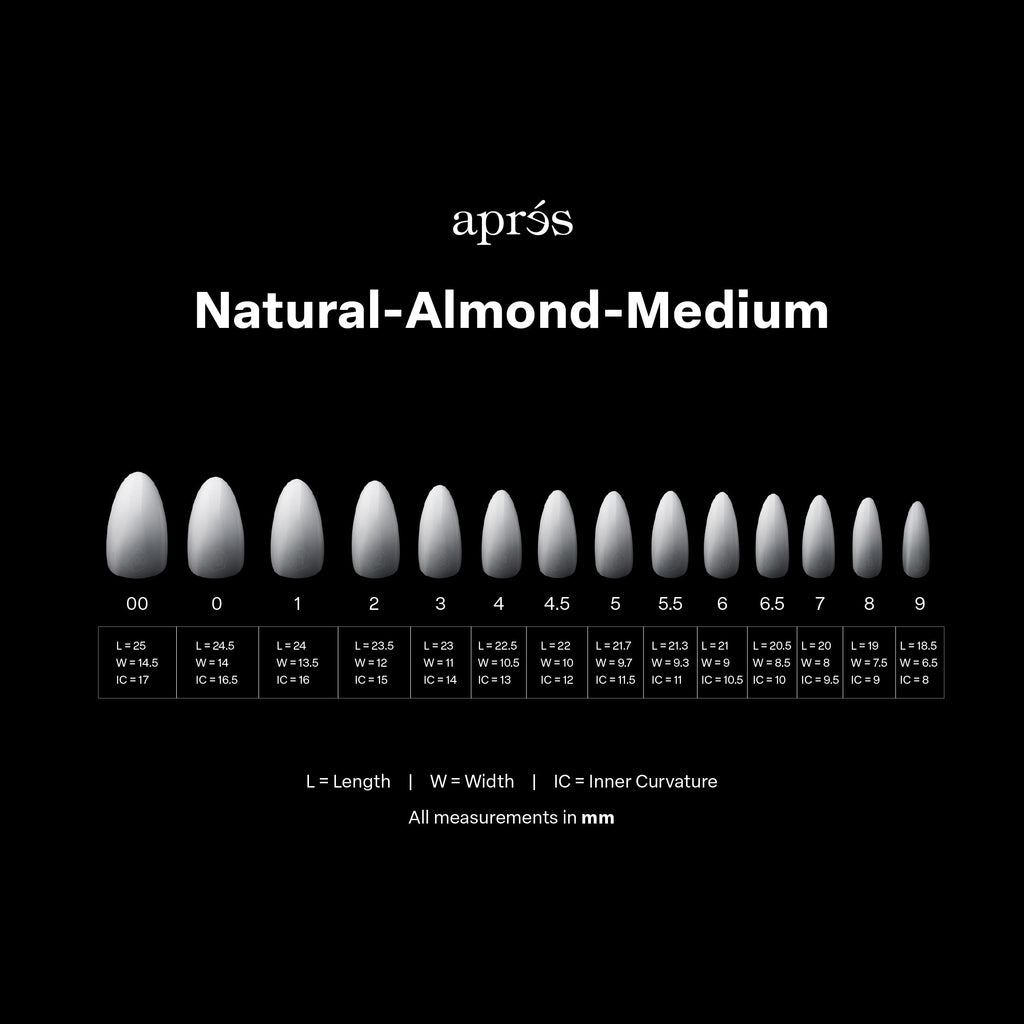 Ombré Gel-X® Natural Almond Medium Tip Box of Tips - (210pcs)