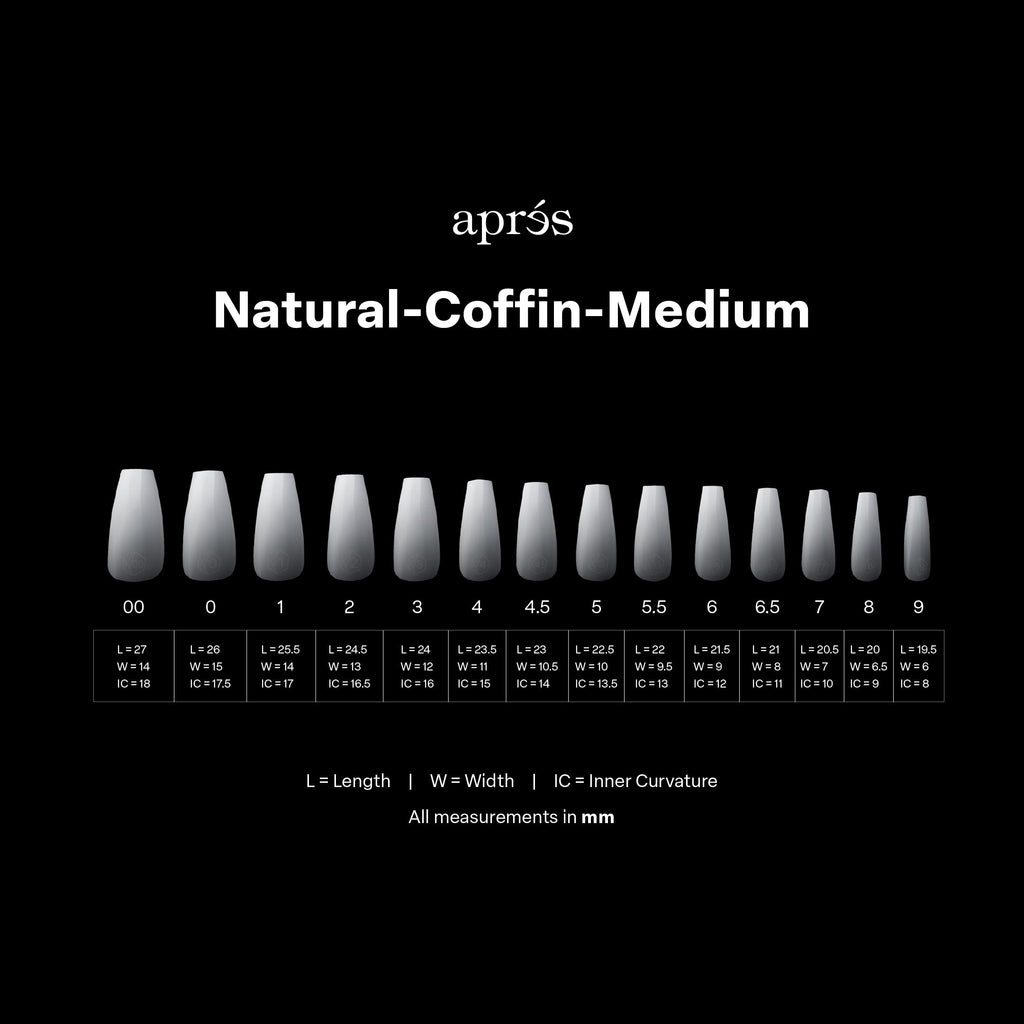 Ombré Gel-X® Natural Coffin Medium Tip Box of Tips - (210pcs)