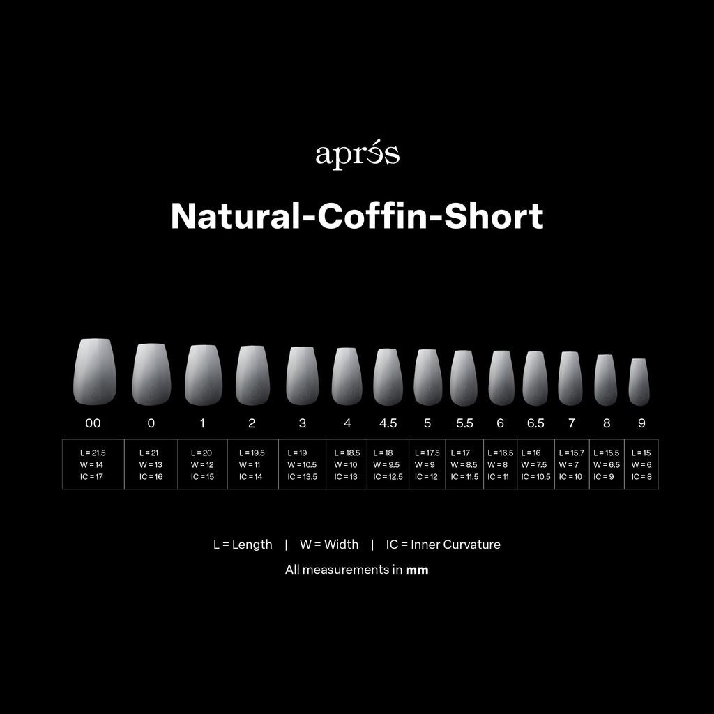 Ombré Gel-X® Natural Coffin Short Tip Box of Tips - (210pcs)