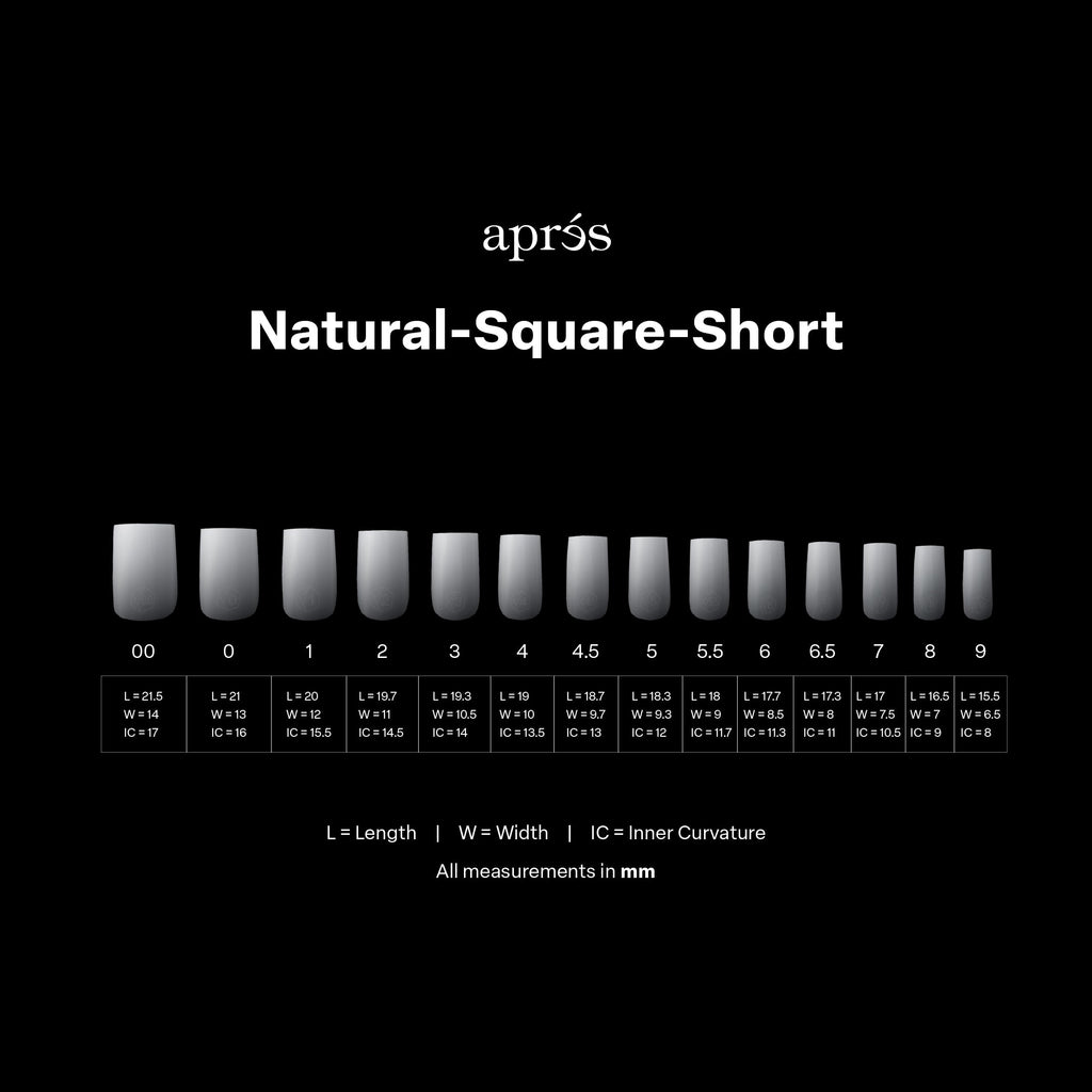 Ombré Gel-X® Natural Square Short Tip Box of Tips - (210pcs)