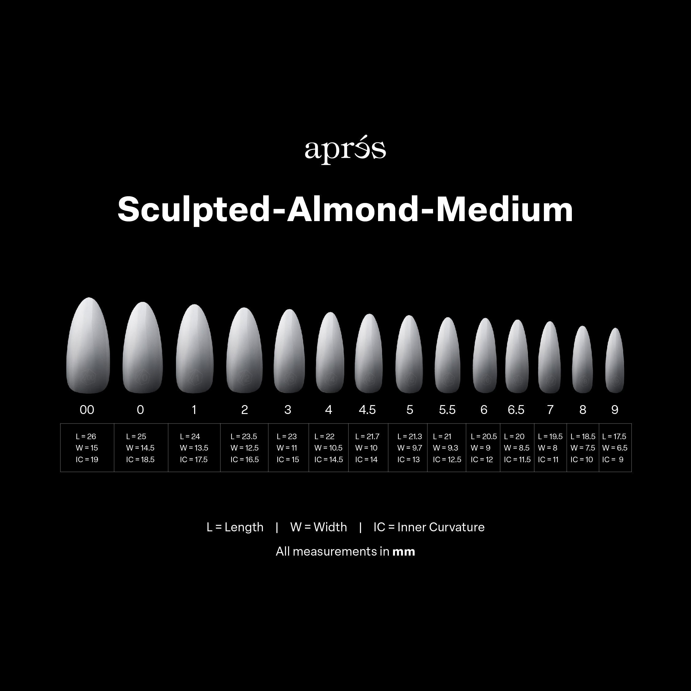 Ombré Gel-X® Sculpted Almond Medium Tip Box of Tips - (210pcs)