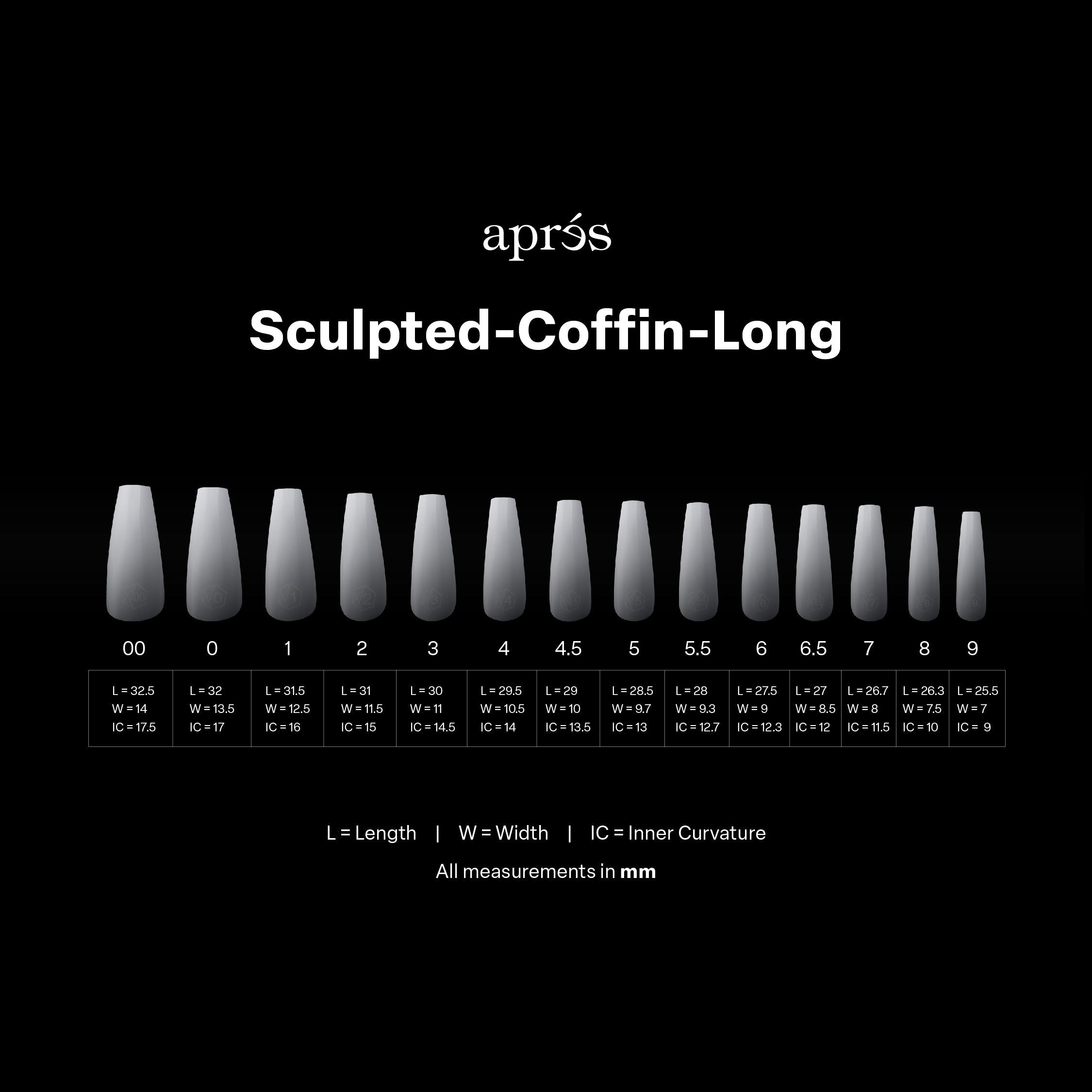 Ombré Gel-X® Sculpted Coffin Long Tip Box of Tips - (210pcs)