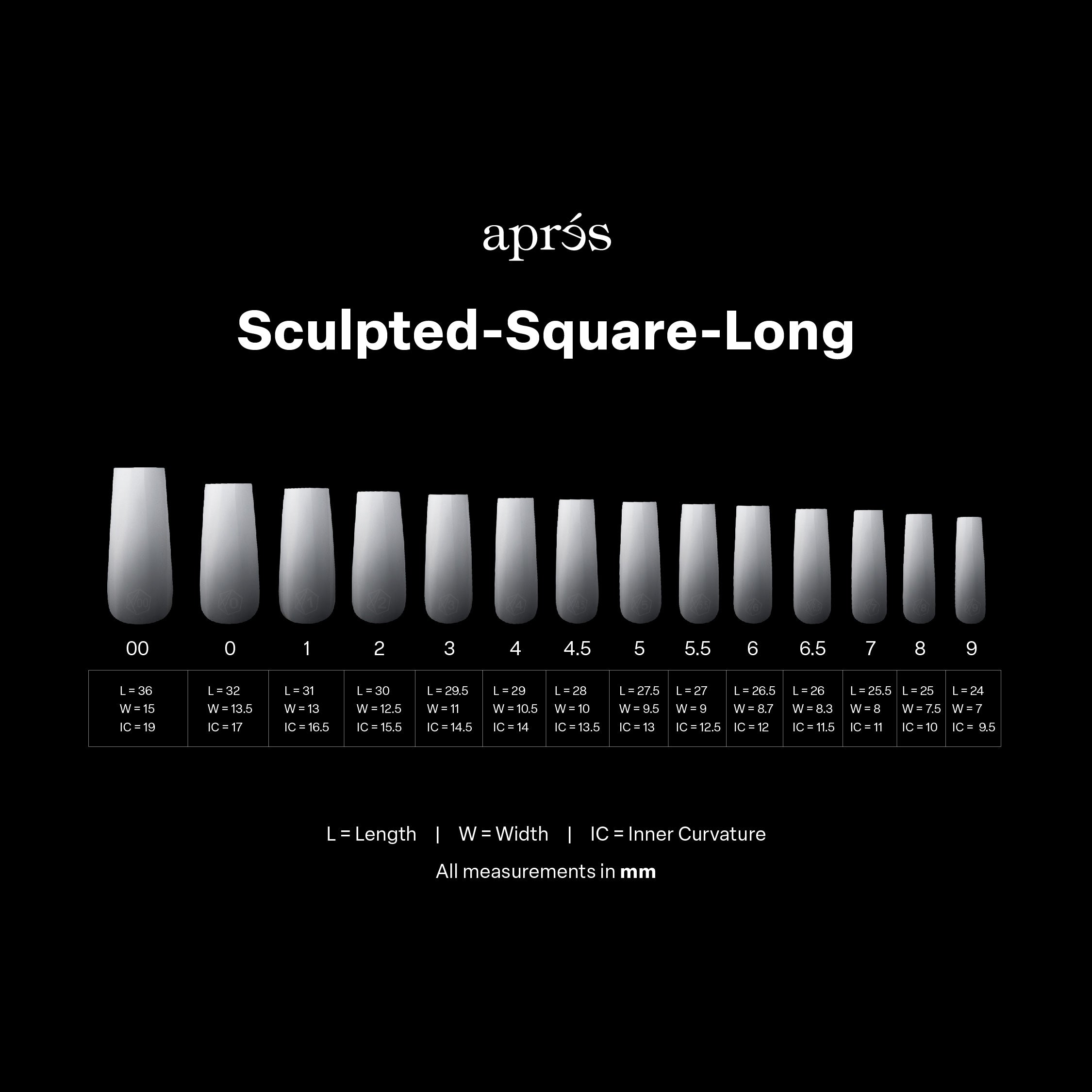 Ombré Gel-X® Sculpted Square Long Tip Box of Tips - (210pcs)