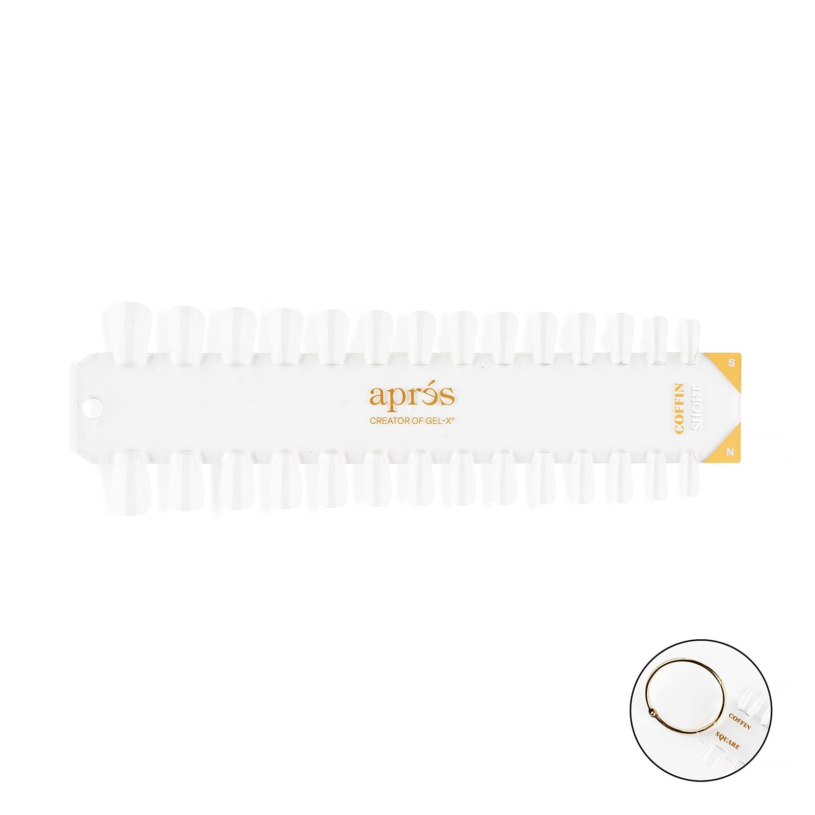 Gel-X Tip Swatch: Natural/Sculpted Coffin Short