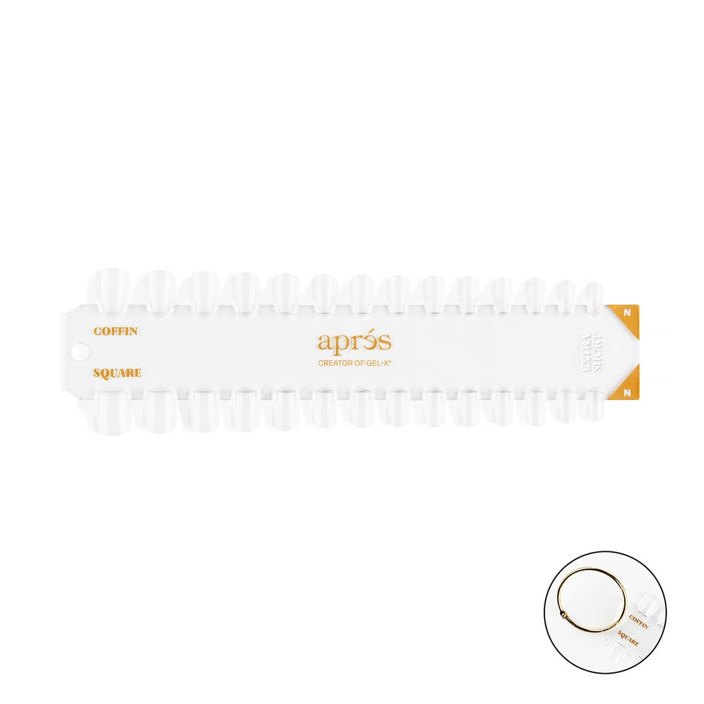 Gel-X Tip Swatch: Natural Coffin/Square Extra Short