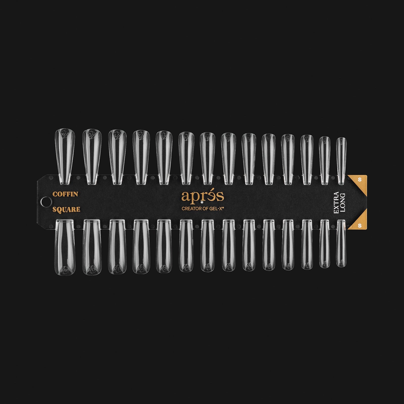 Gel-X Tip Swatch: Sculpted Coffin/Square Extra Long
