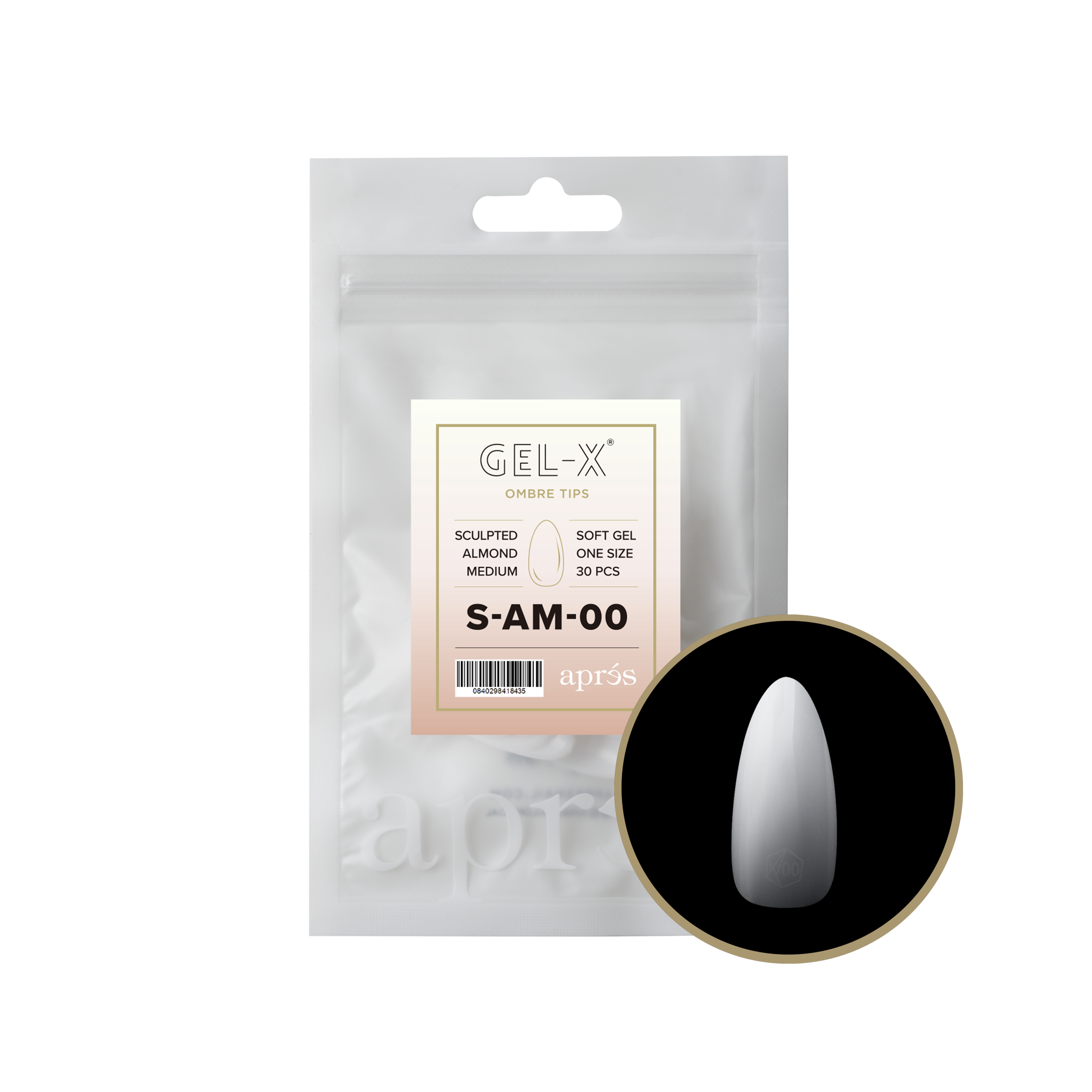 Ombré Gel-X® Sculpted Almond Medium Refill Bag