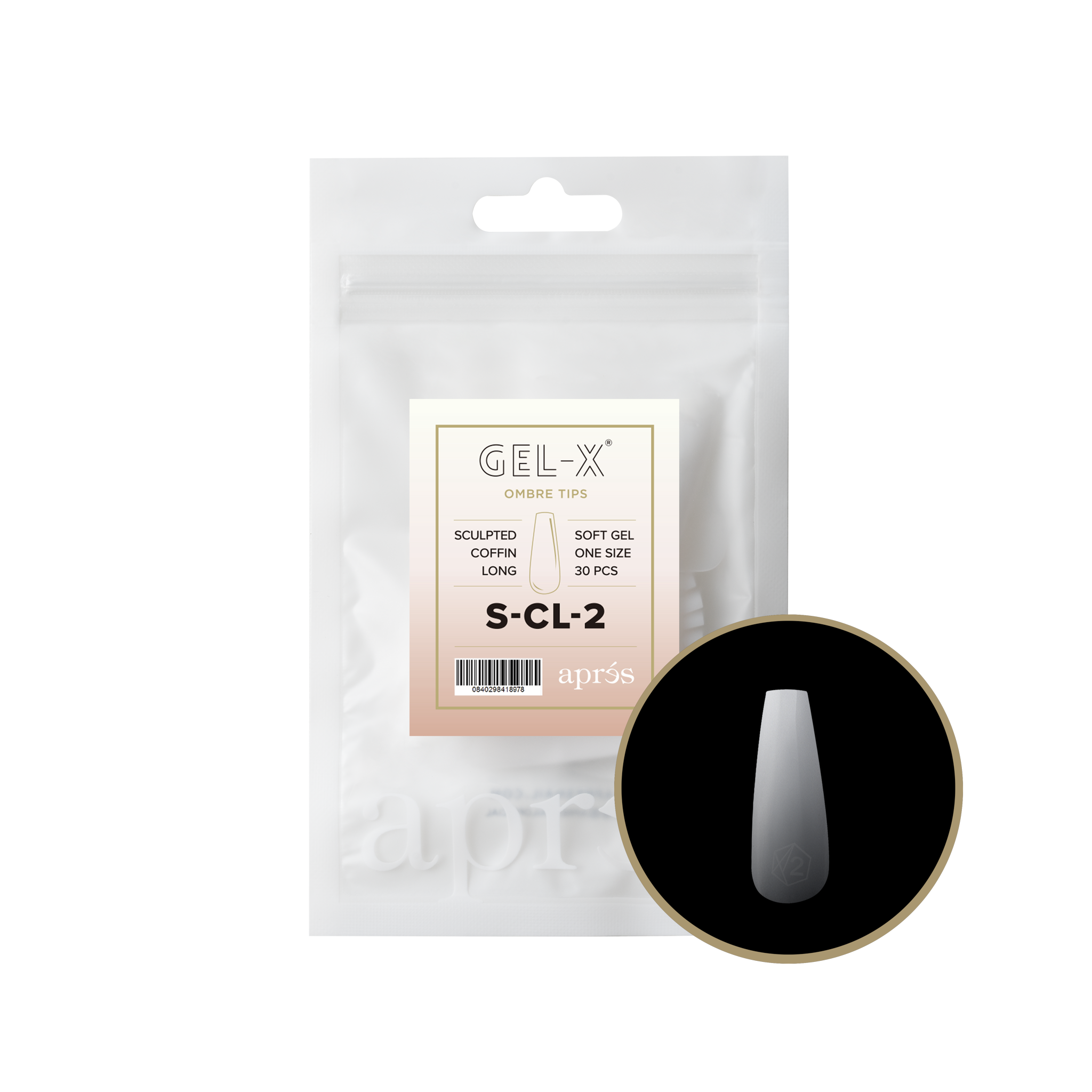 Ombré Gel-X® Sculpted Coffin Long Refill Bag