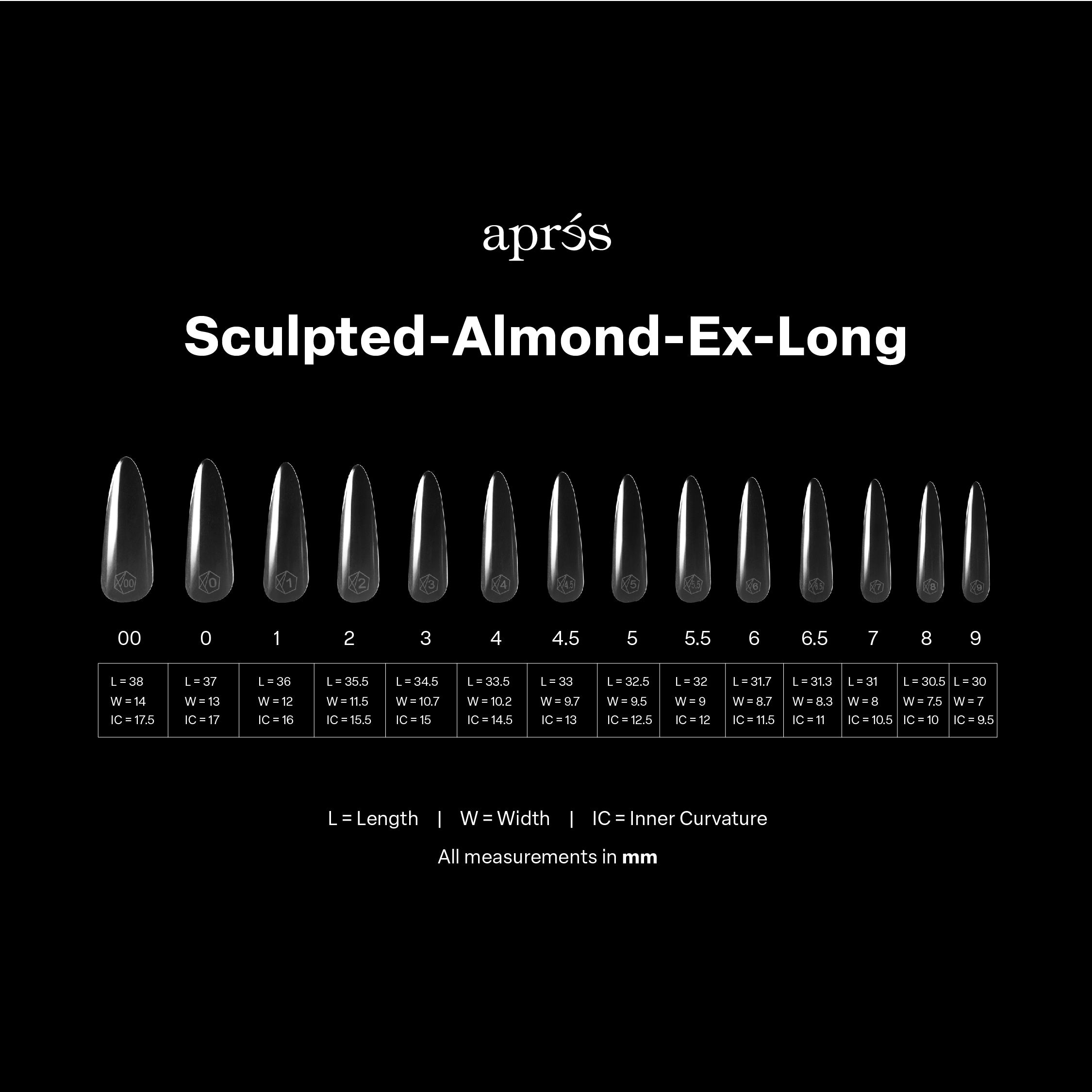 Gel-X® Sculpted Almond Extra Long Box of Tips - Mini (210pcs)
