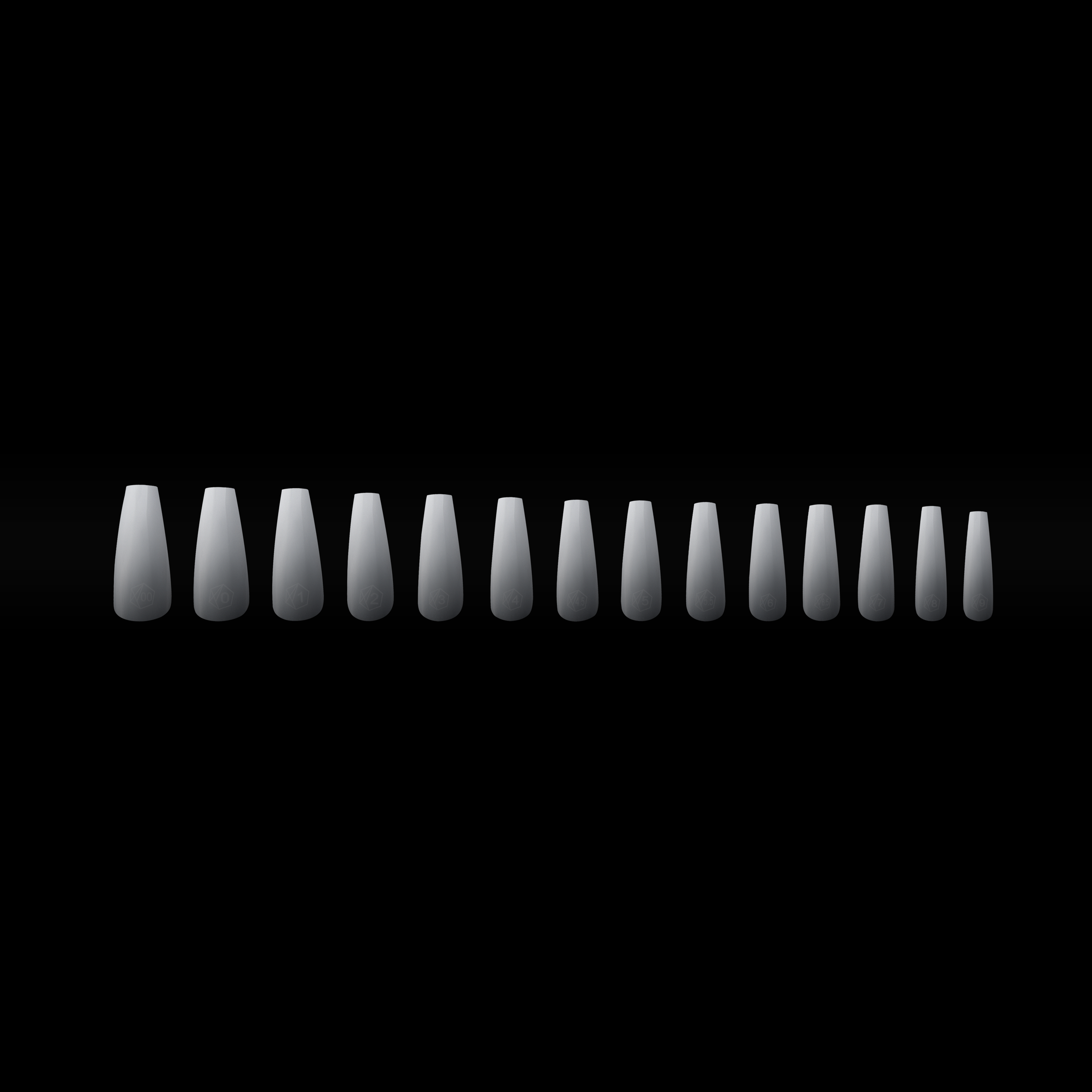 Ombré Gel-X® Sculpted Coffin Long Tip Box of Tips - (210pcs)