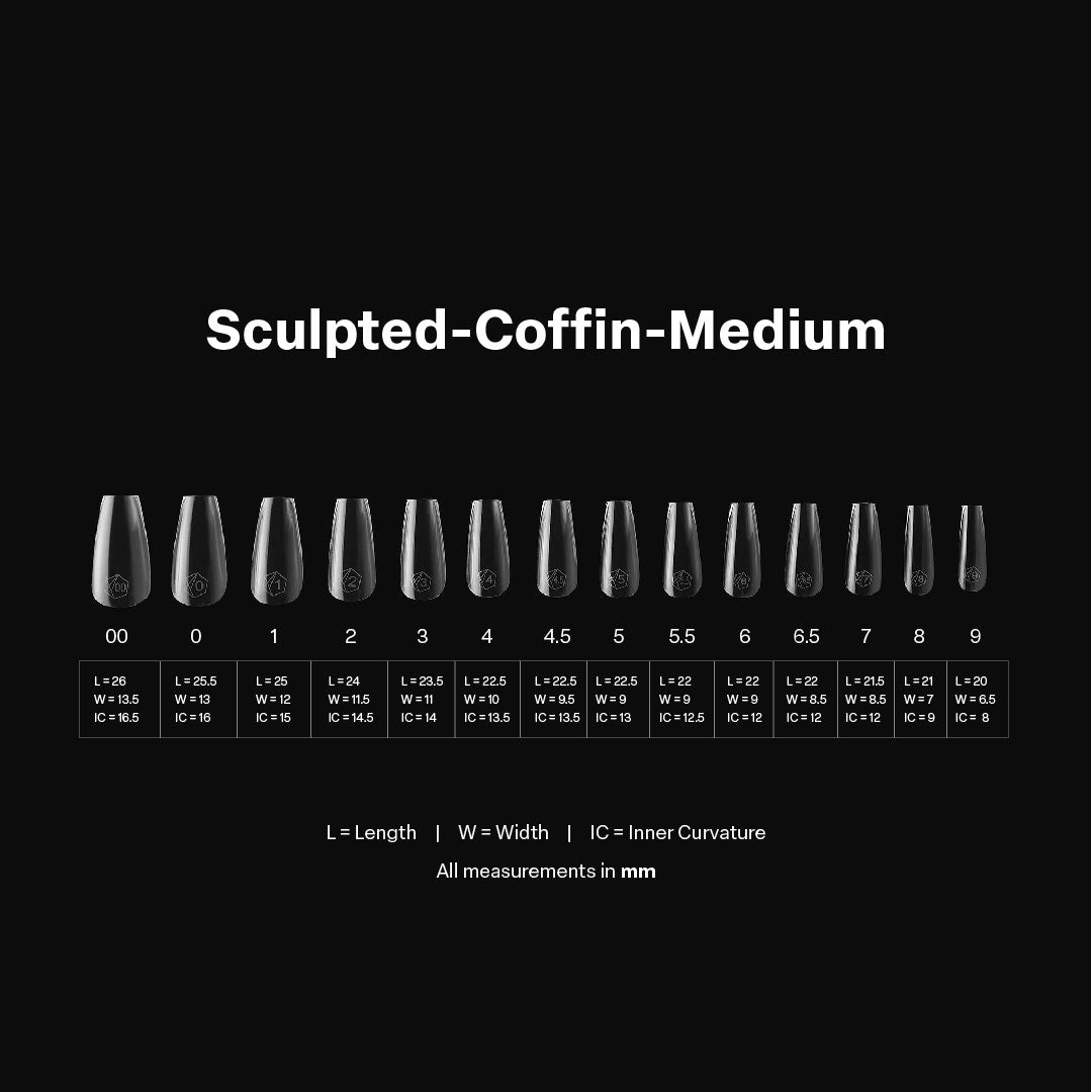 Gel-X® Sculpted Coffin Medium Box of Tips - Mini (280pcs)