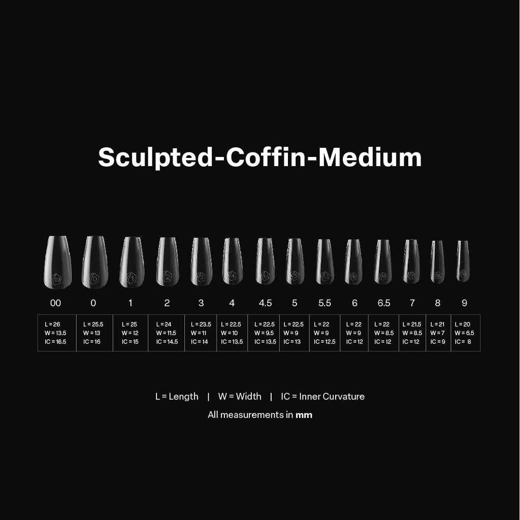 Gel-X® Sculpted Coffin Medium Box of Tips - Pro (600pcs)