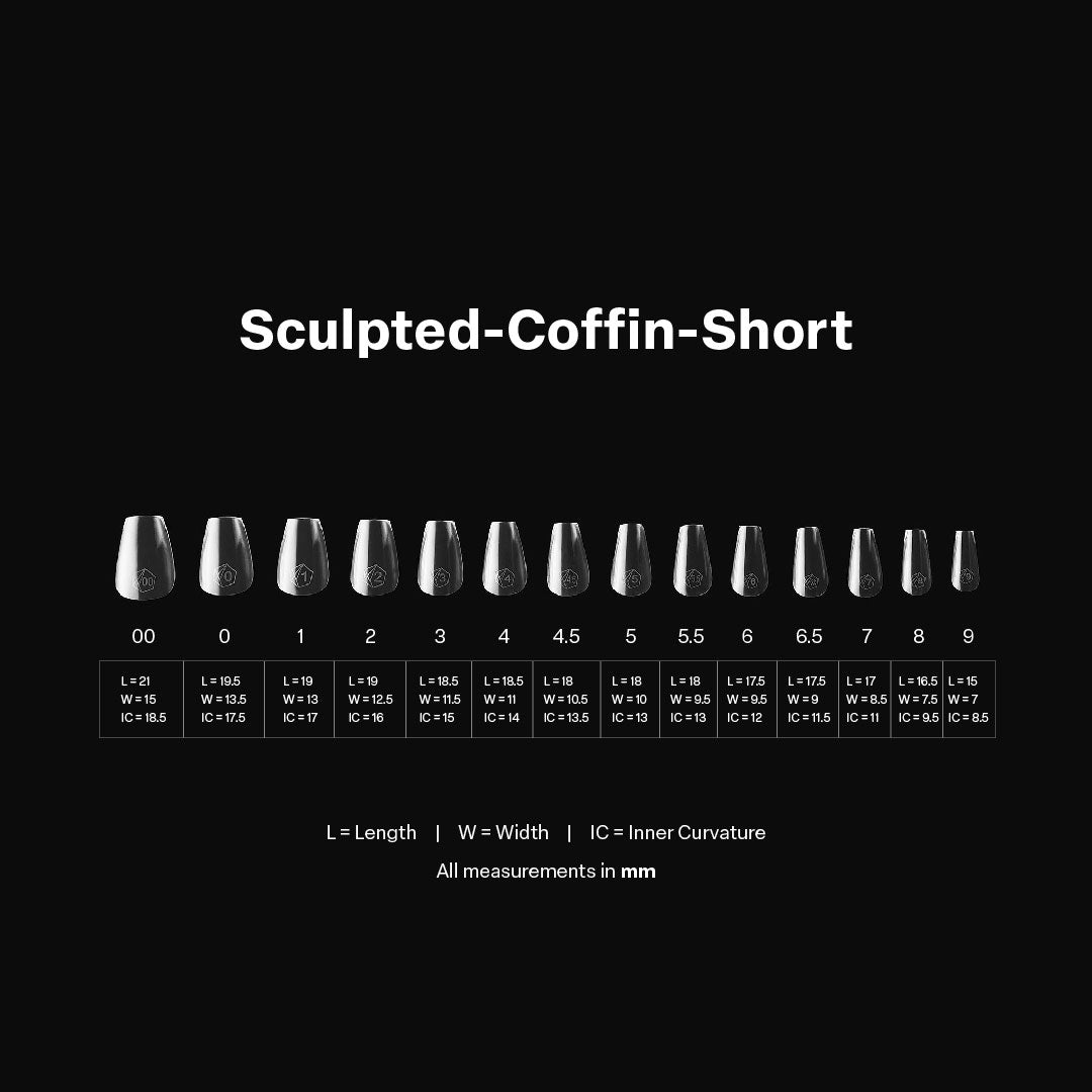 Gel-X® Sculpted Coffin Short Box of Tips - Pro (600pcs)