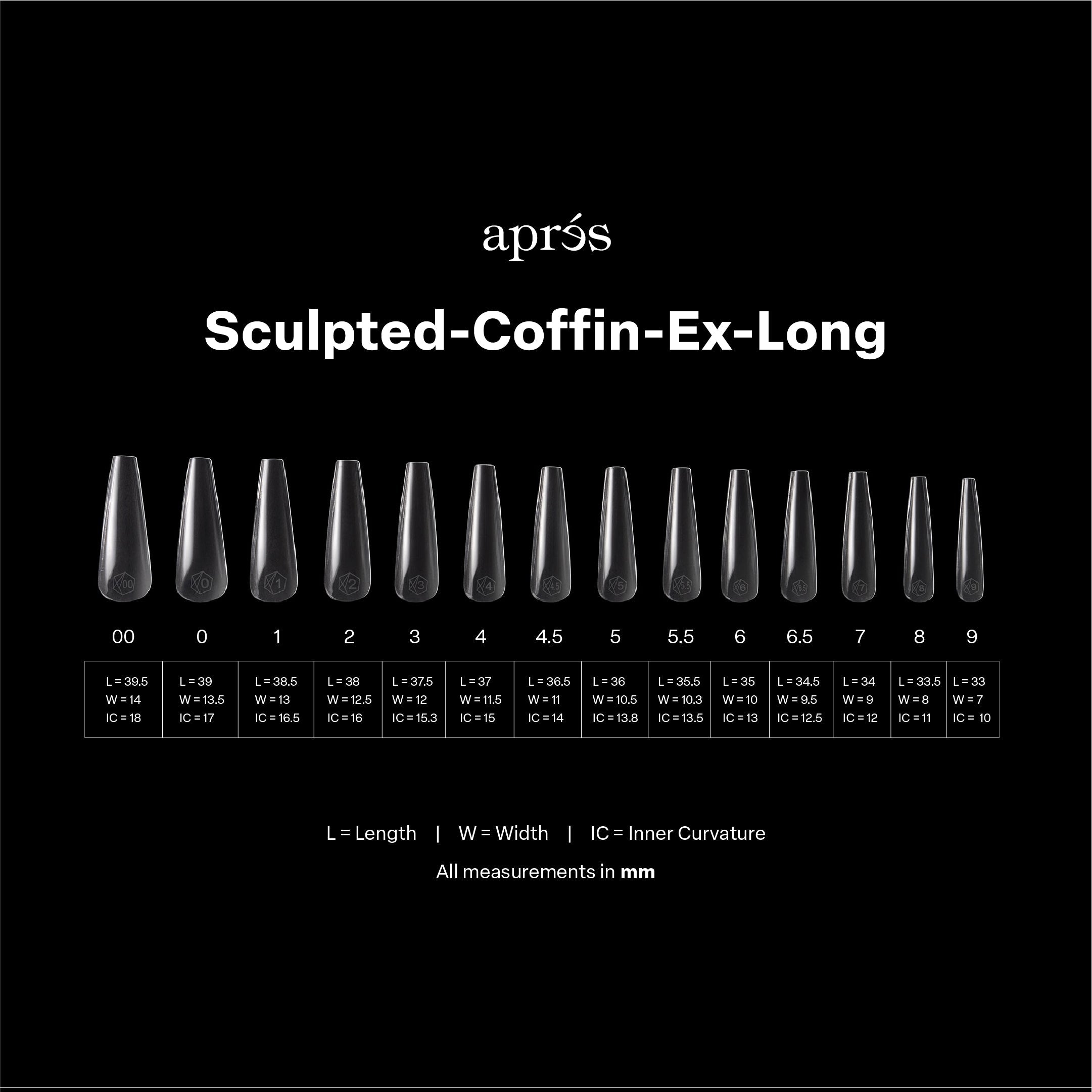 Gel-X® Sculpted Coffin Extra Long Box of Tips - Mini (210pcs)