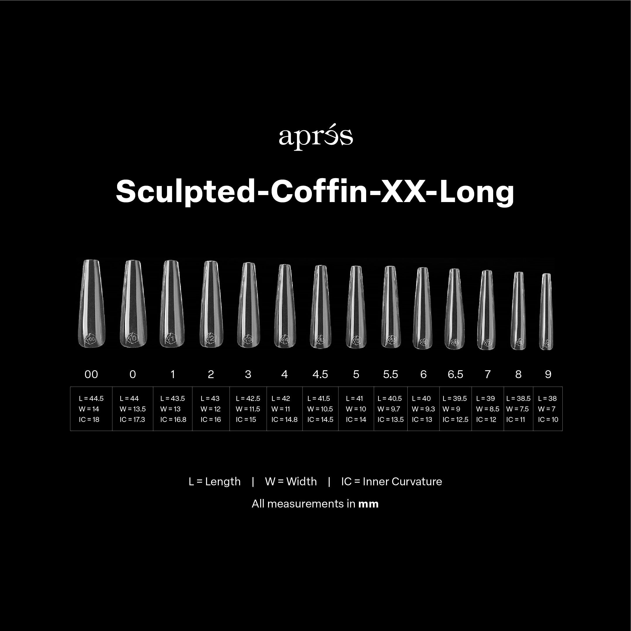 Gel-X® Sculpted Coffin Extra Extra Long Box of Tips- Pro (420pcs)