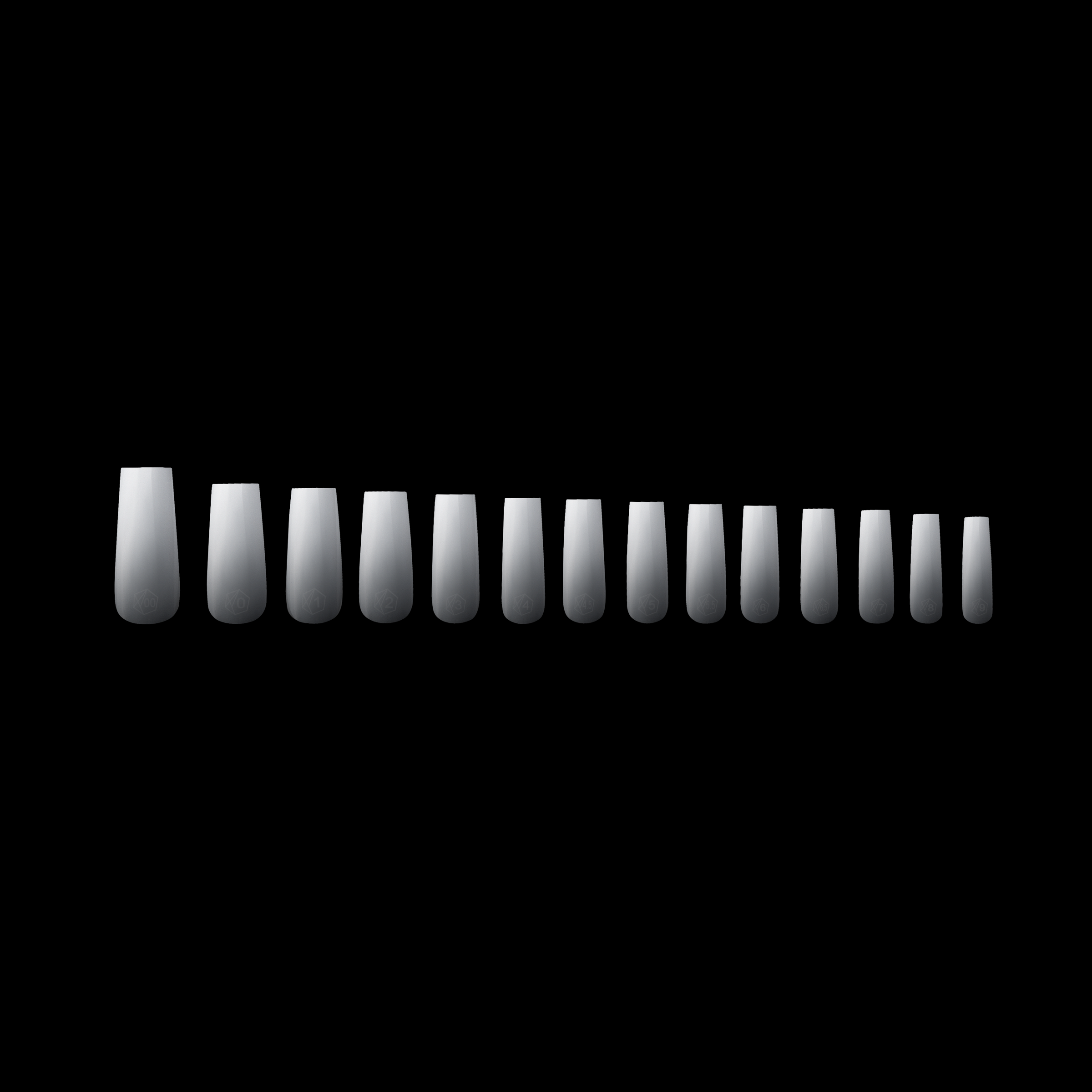 Ombré Gel-X® Sculpted Square Long Tip Box of Tips - (210pcs)